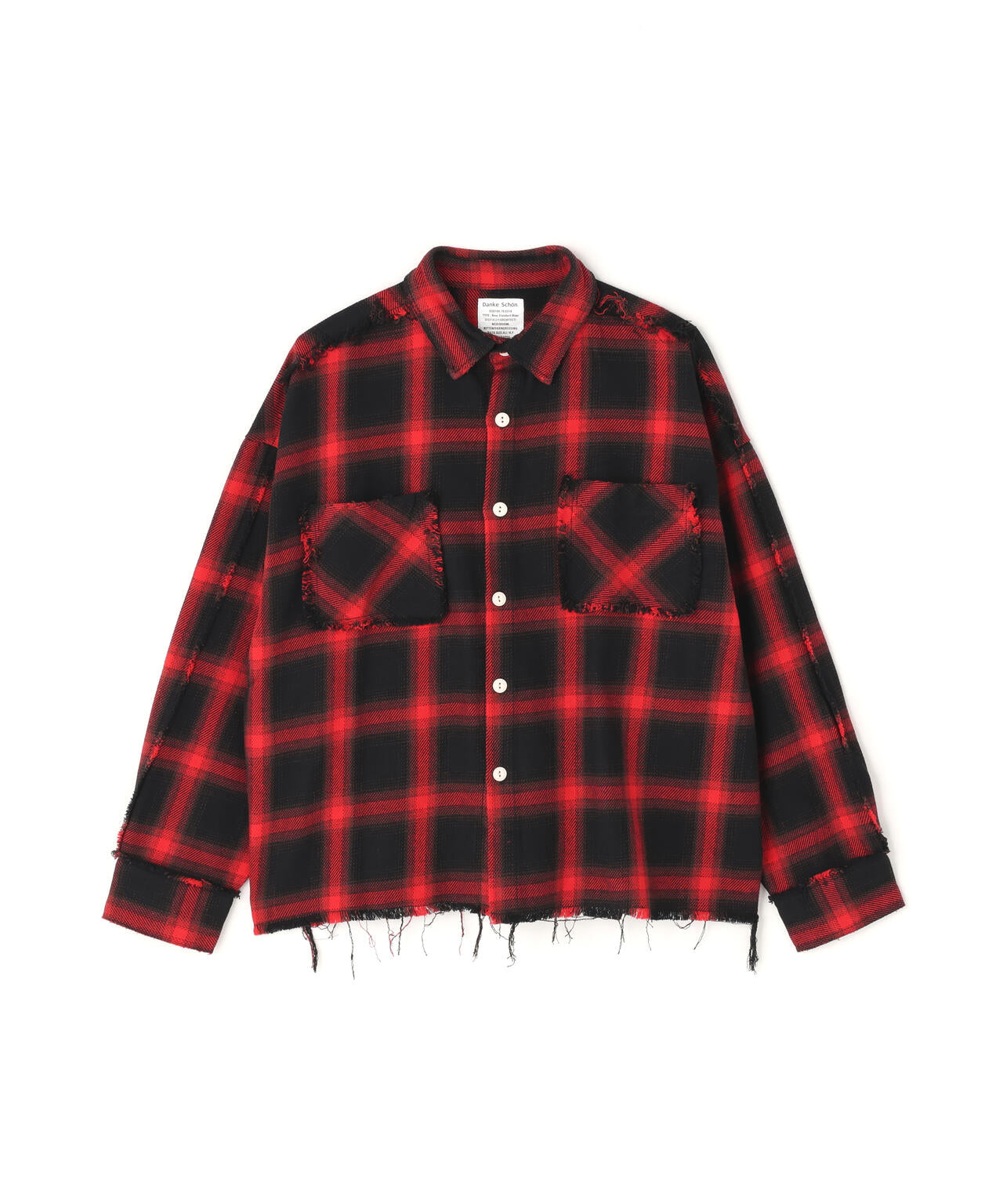 DankeSchon/ダンケシェーン/FLANNEL DAMAGE SHIRTS OMBRE