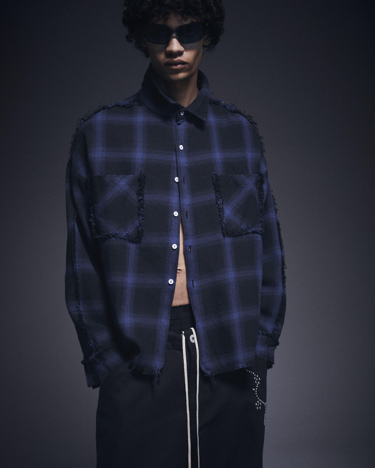 DankeSchon/ダンケシェーン/FLANNEL DAMAGE SHIRTS OMBRE