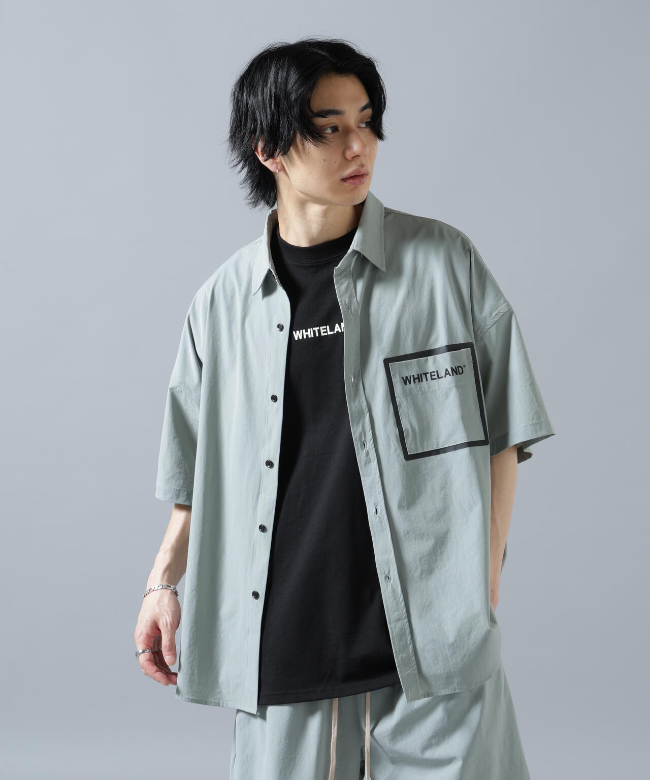 【WEB&DEPOT限定】WHITELAND/ホワイトランド/LOGO P-TECK S/S SHIRTS