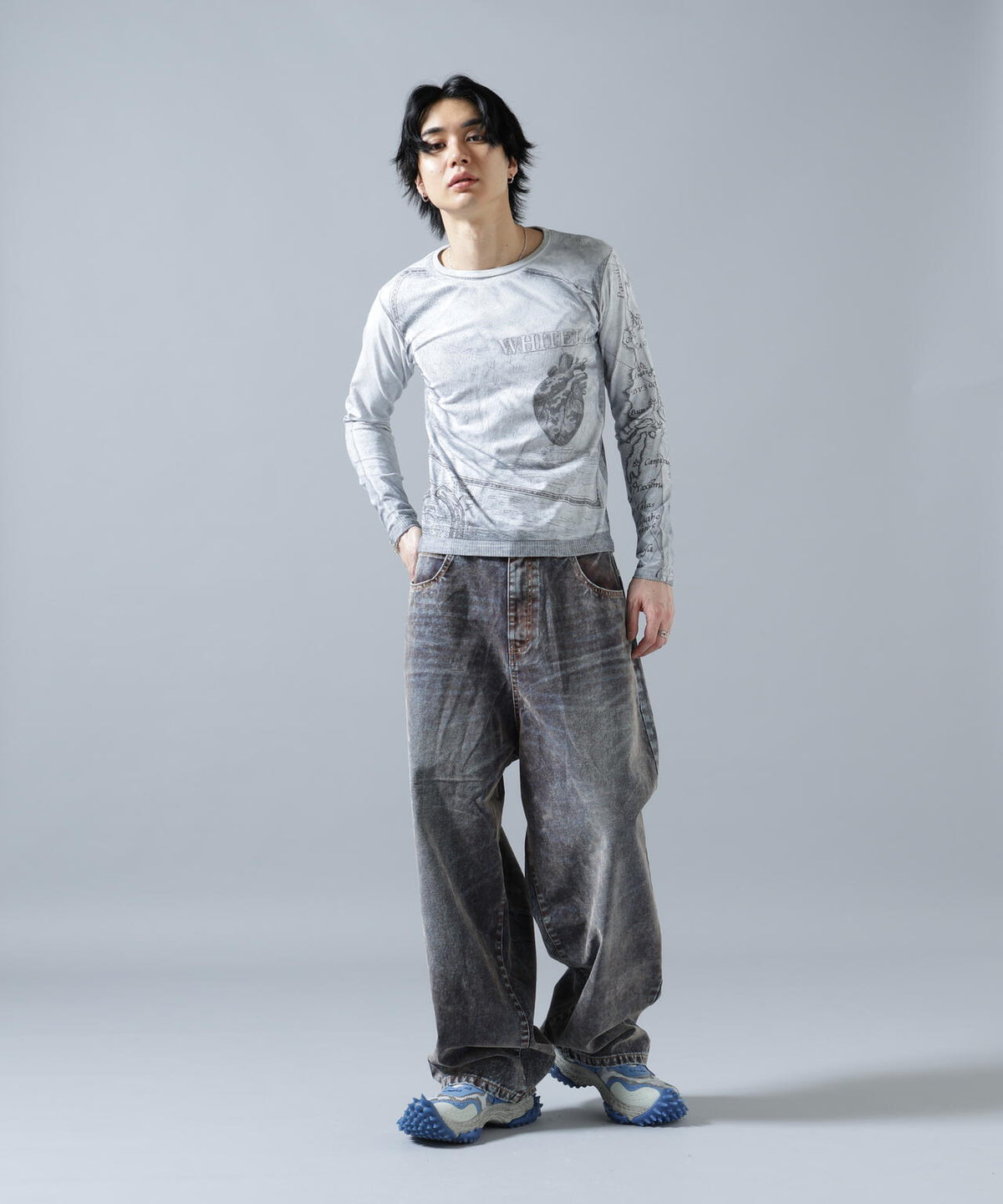 WHITELAND/ホワイトランド/TRANSCRIPTION L/S TEE