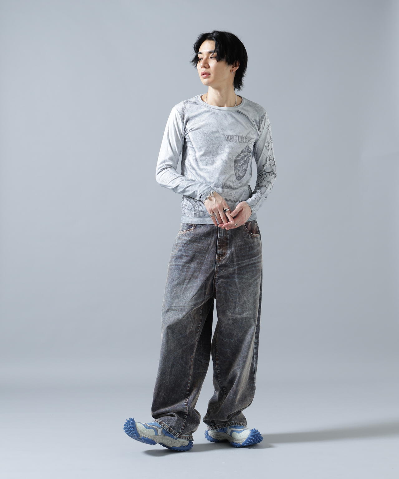 WHITELAND/ホワイトランド/TRANSCRIPTION L/S TEE