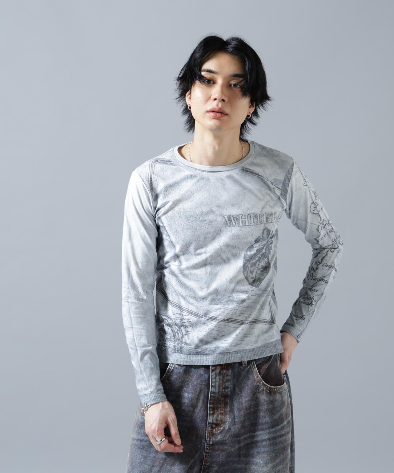 WHITELAND/ホワイトランド/TRANSCRIPTION L/S TEE