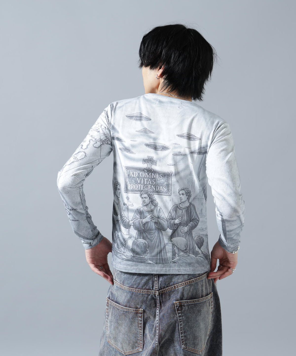 WHITELAND/ホワイトランド/TRANSCRIPTION L/S TEE