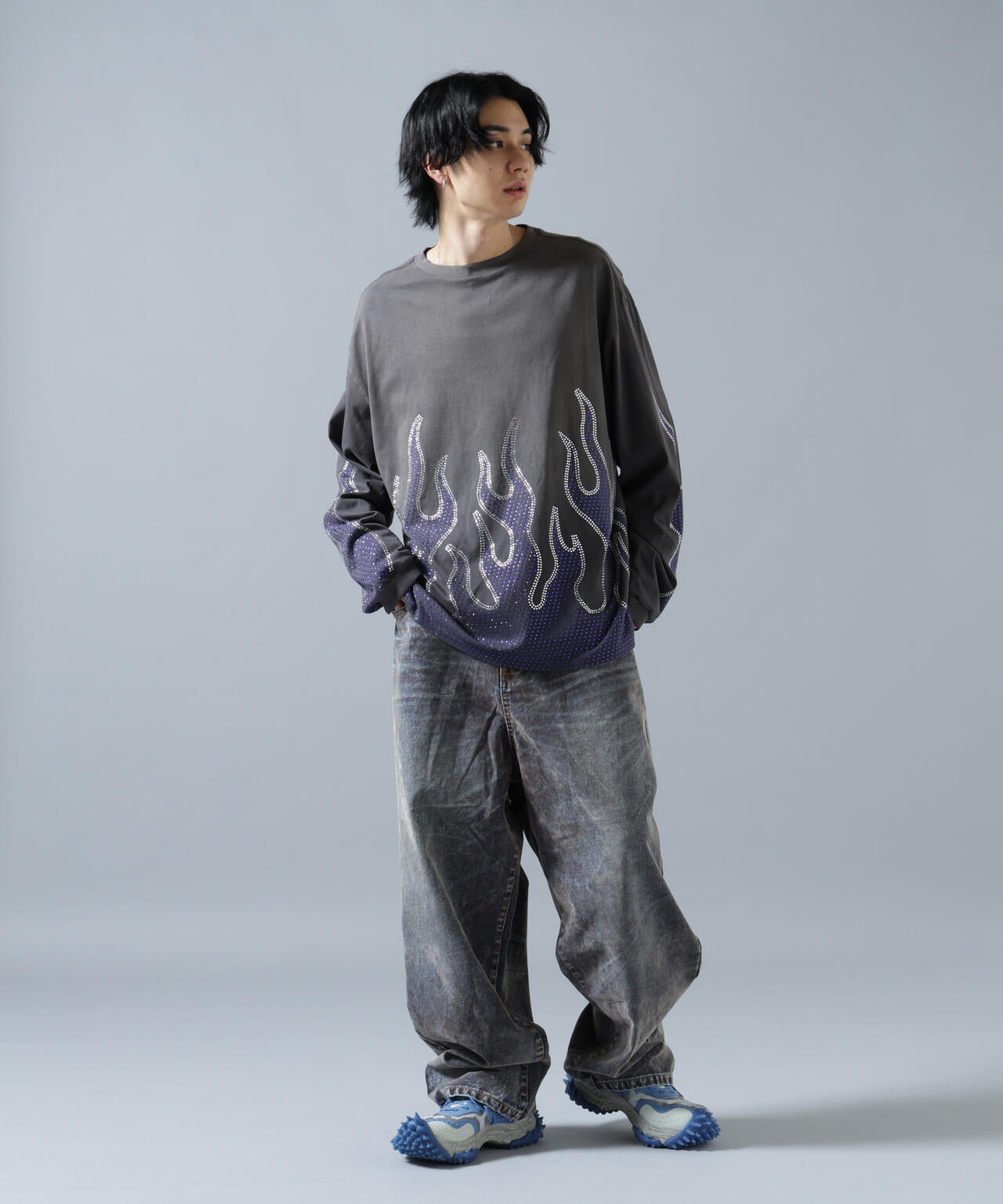 WHITELAND/ホワイトランド/HOTFIX FIRE LS TEE