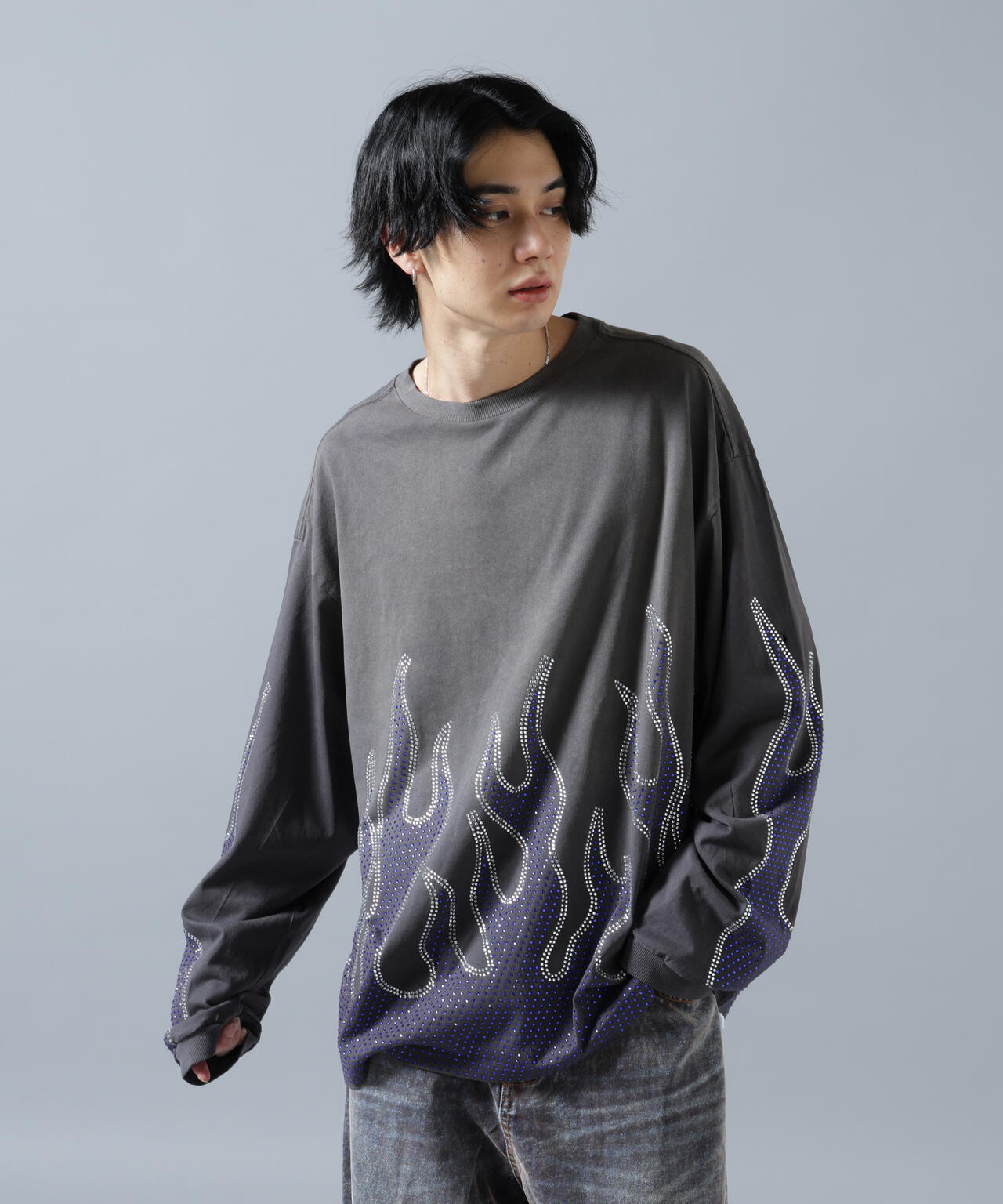 WHITELAND/ホワイトランド/HOTFIX FIRE LS TEE