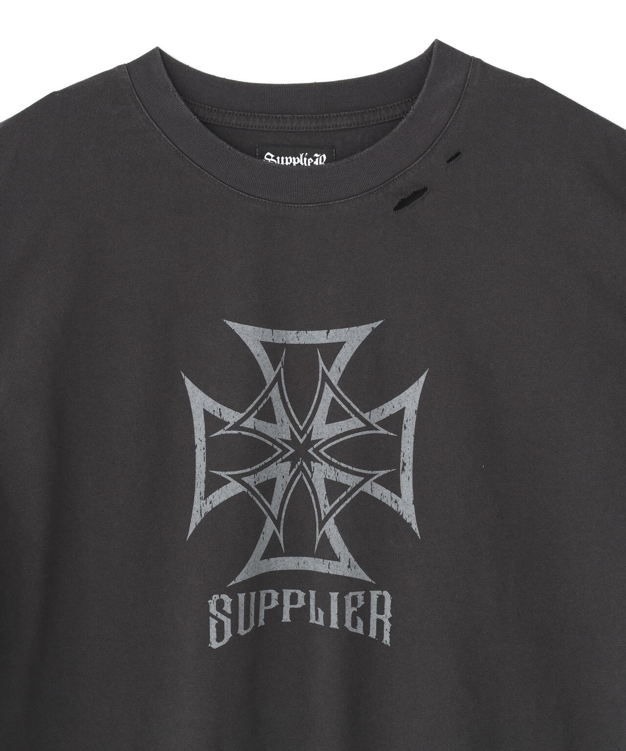 SUPPLIER/サプライヤー/Dusty Iron Cross Layered Long Sleeve Tee
