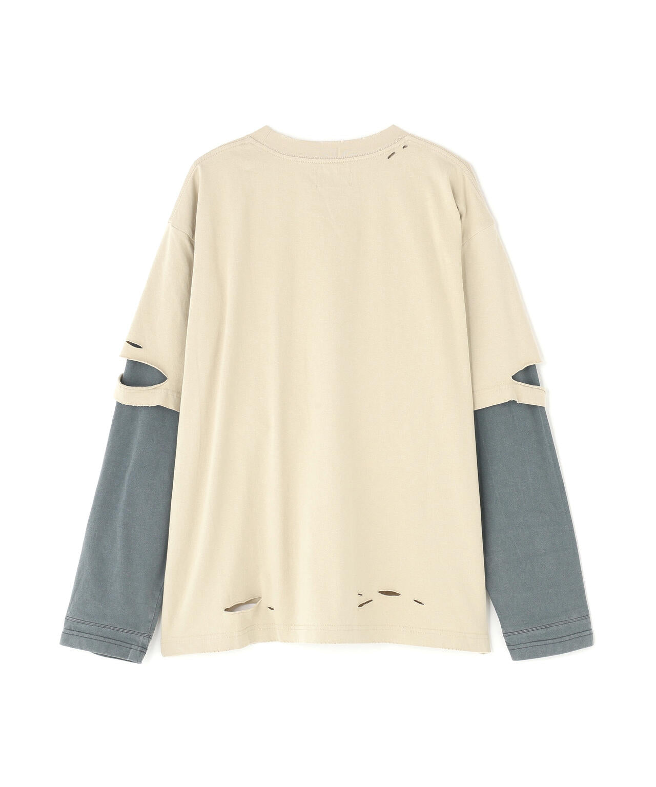 SUPPLIER/サプライヤー/Dusty Iron Cross Layered Long Sleeve Tee