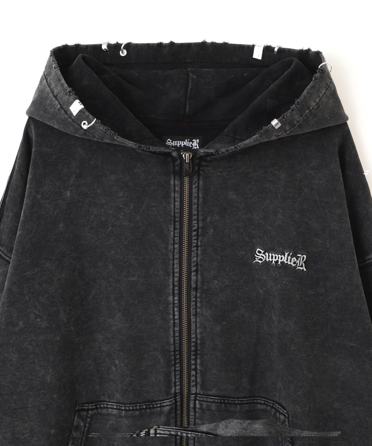 SUPPLIER/サプライヤー/【LHP WEB EXCLUSIVE】VINTAGE WASH PIERCED ZIP HOODIE