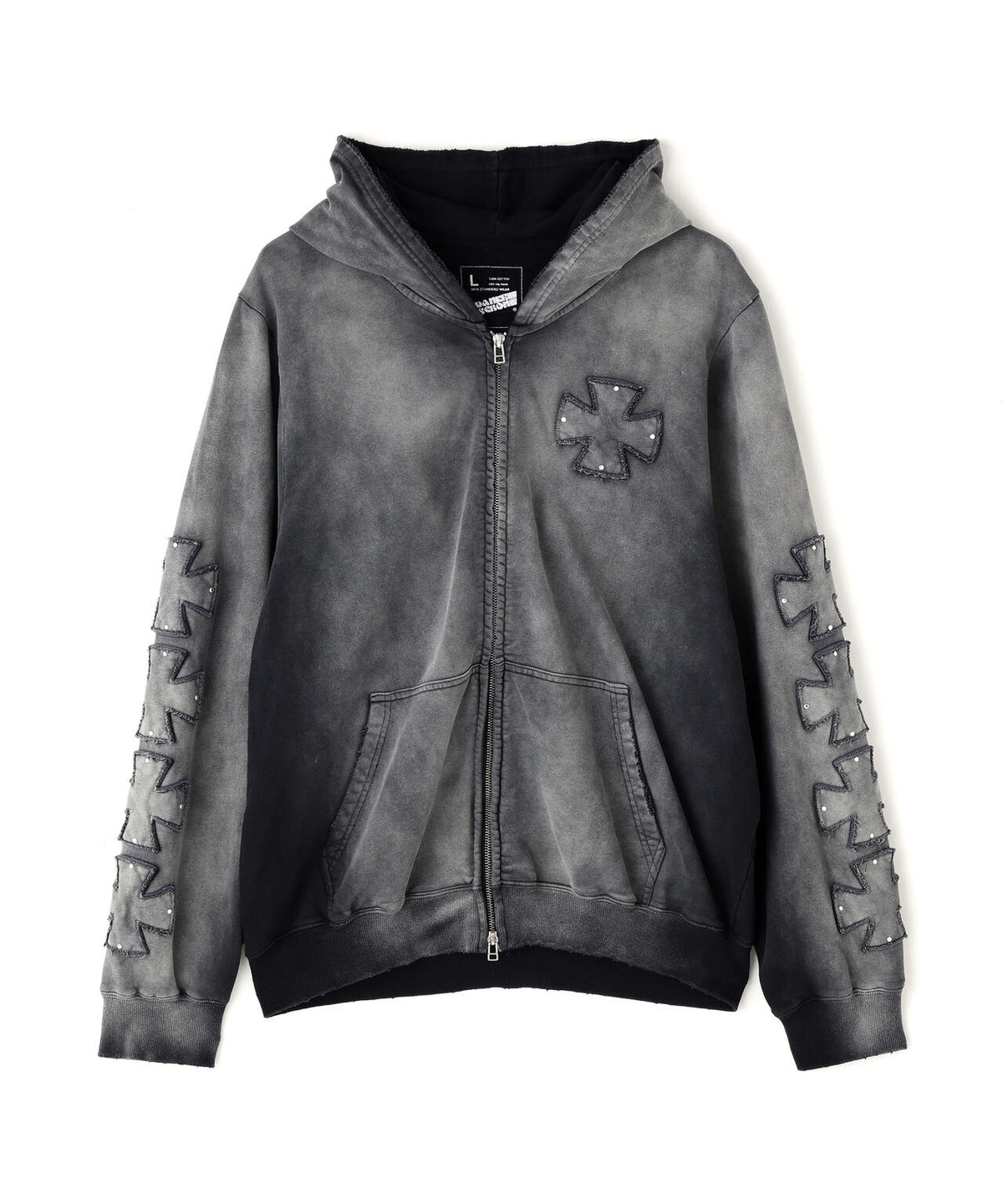 DankeSchon/ダンケシェーン/SPRAY PIGMENT SWEAT ZIP HOODIE