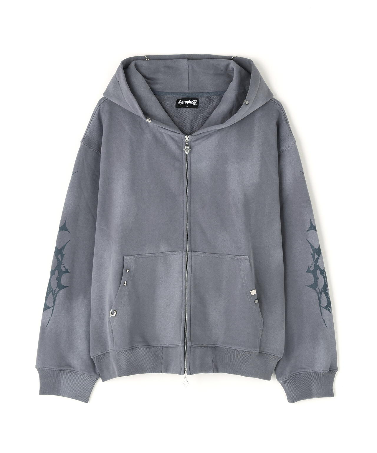 SUPPLIER/サプライヤー/TRIBAL BONES PIERCED HOODIE