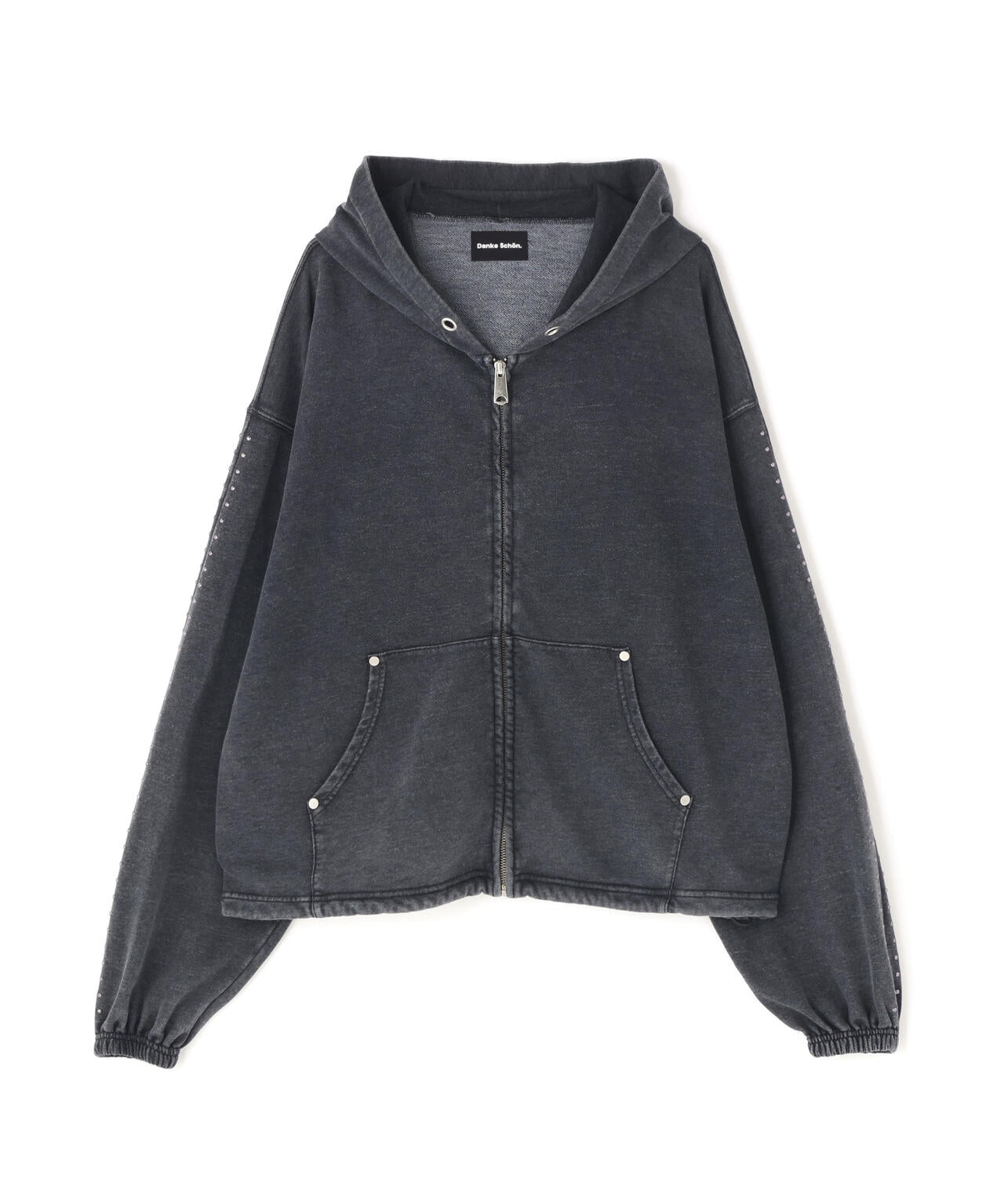 【WEB&DEPOT限定】DankeSchon/ダンケシェーン/STUDS SWEAT ZIP HOODIE