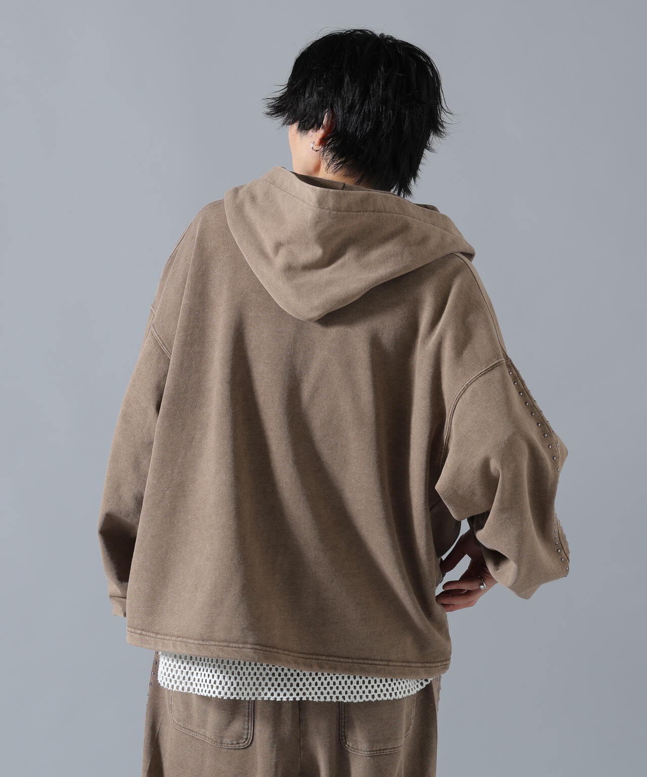 【WEB&DEPOT限定】DankeSchon/ダンケシェーン/STUDS SWEAT ZIP HOODIE
