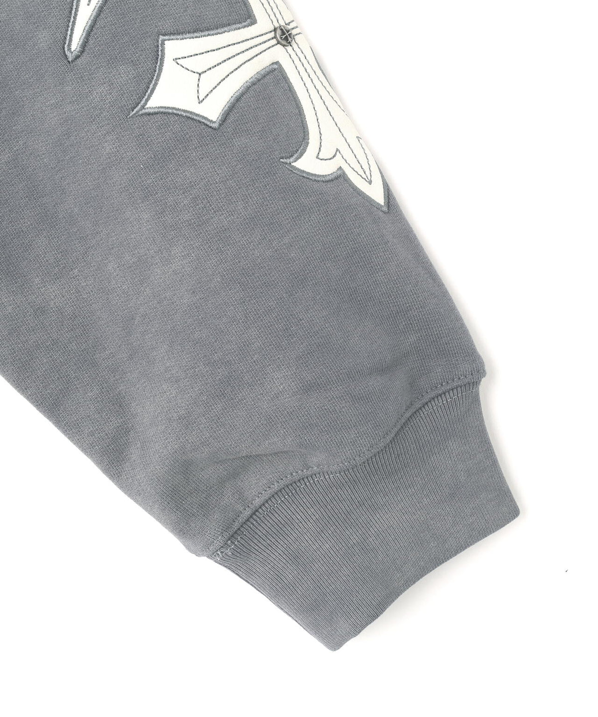 UNKNOWNLONDON/アンノウンロンドン/Dagger Cross Leather Patch Zip Hoodie