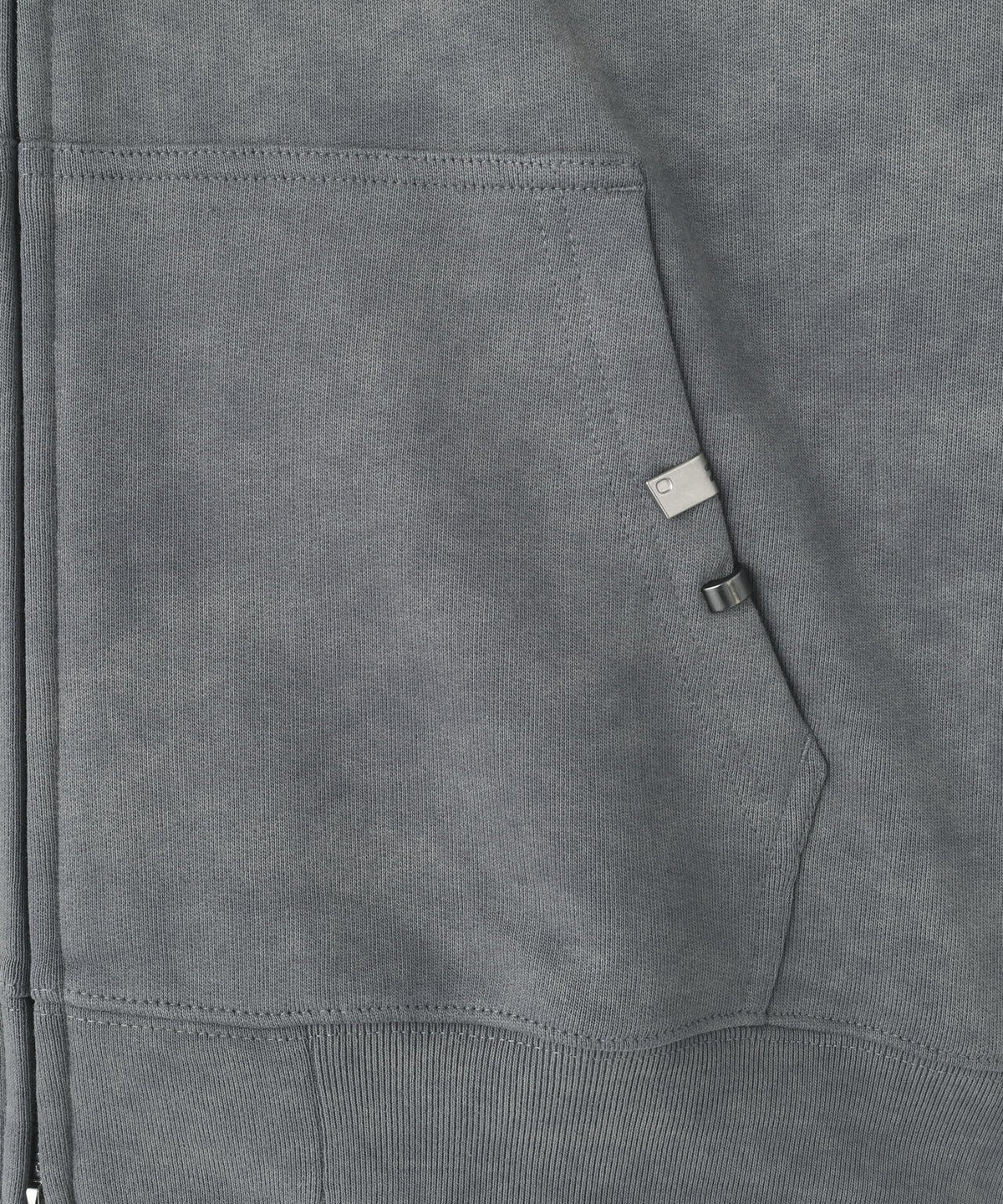 UNKNOWNLONDON/アンノウンロンドン/Dagger Cross Leather Patch Zip Hoodie