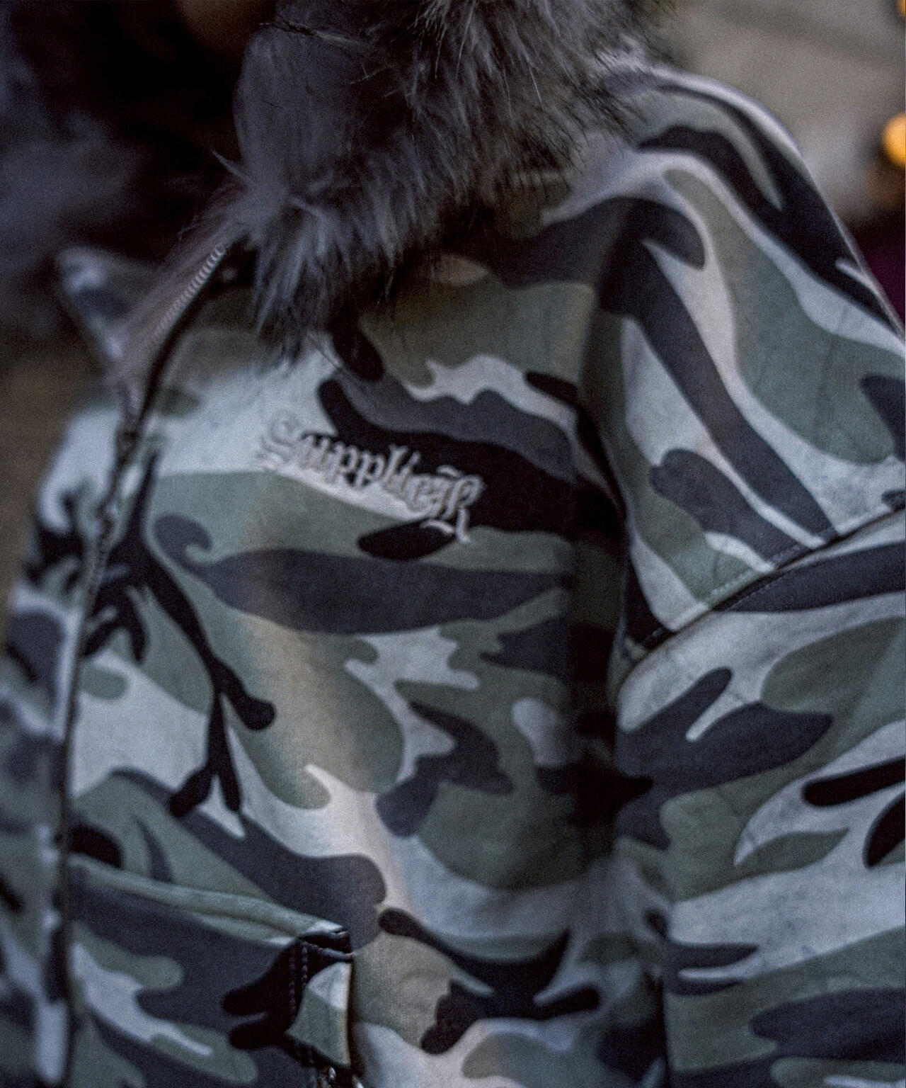 SUPPLIER/サプライヤー/【LHP EXCLUSIVE】FAUX FUR CROPPED CROSS ZIP HOODIE