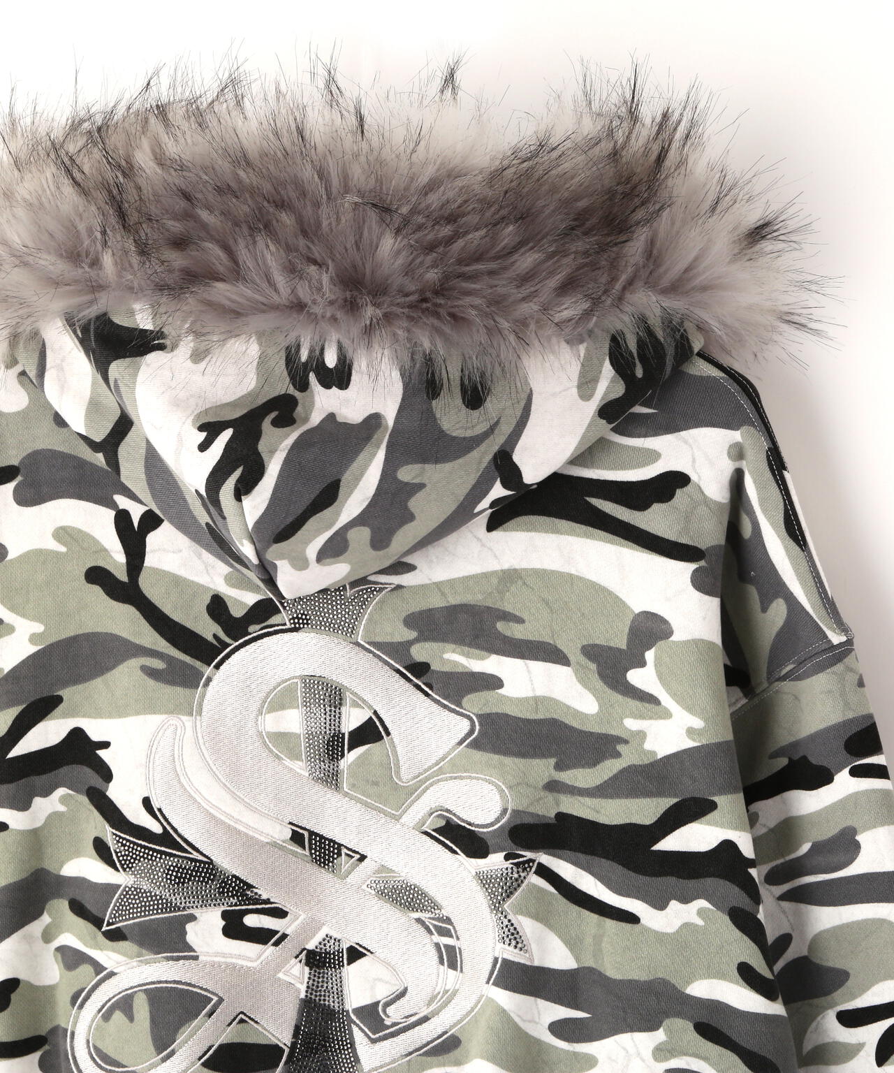 SUPPLIER/サプライヤー/【LHP EXCLUSIVE】FAUX FUR CROPPED CROSS ZIP HOODIE