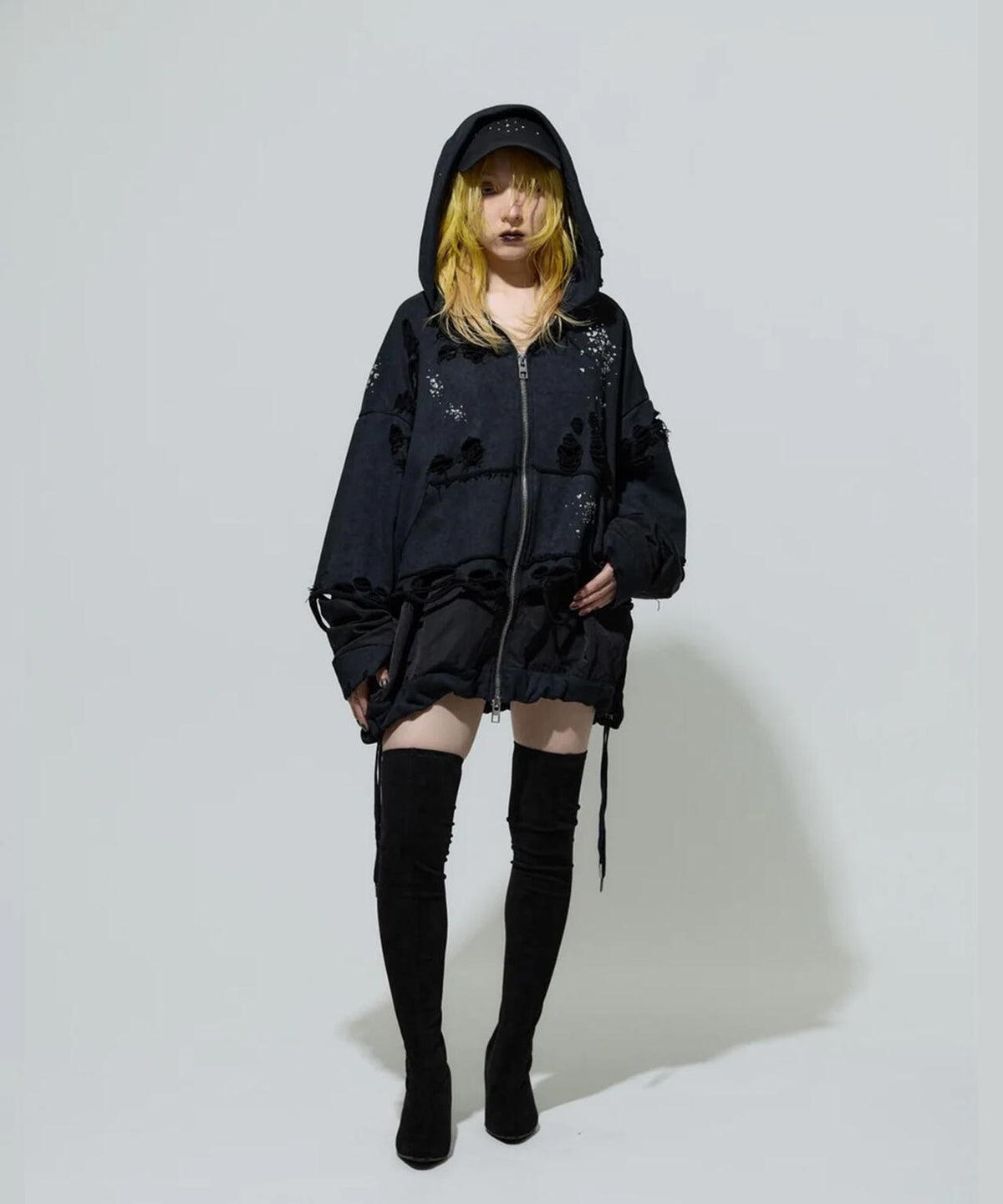 neith./ネイス/Meteor Crush Hoodie(Black)