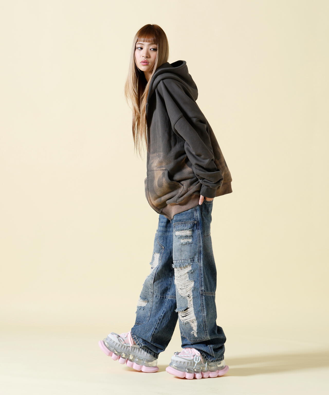 SIS/エスアイエス/Fire Pattern Zip Hoodie