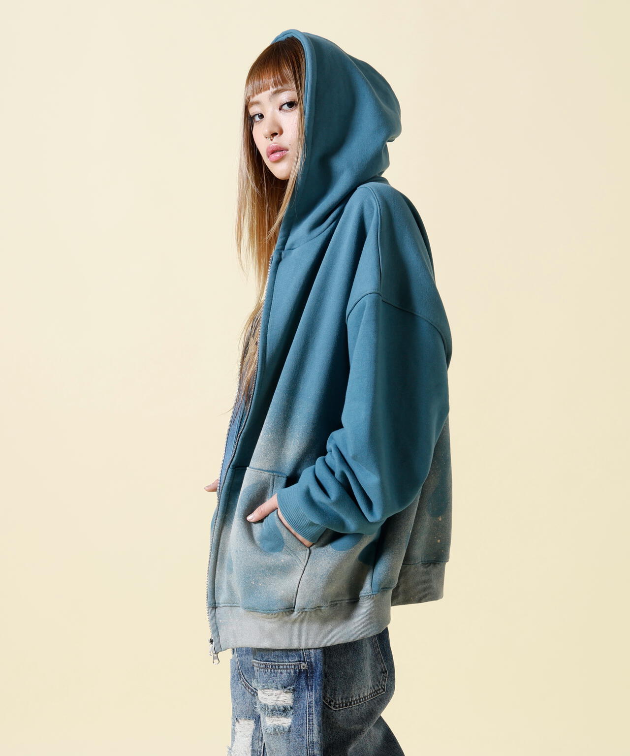 SIS/エスアイエス/Fire Pattern Zip Hoodie