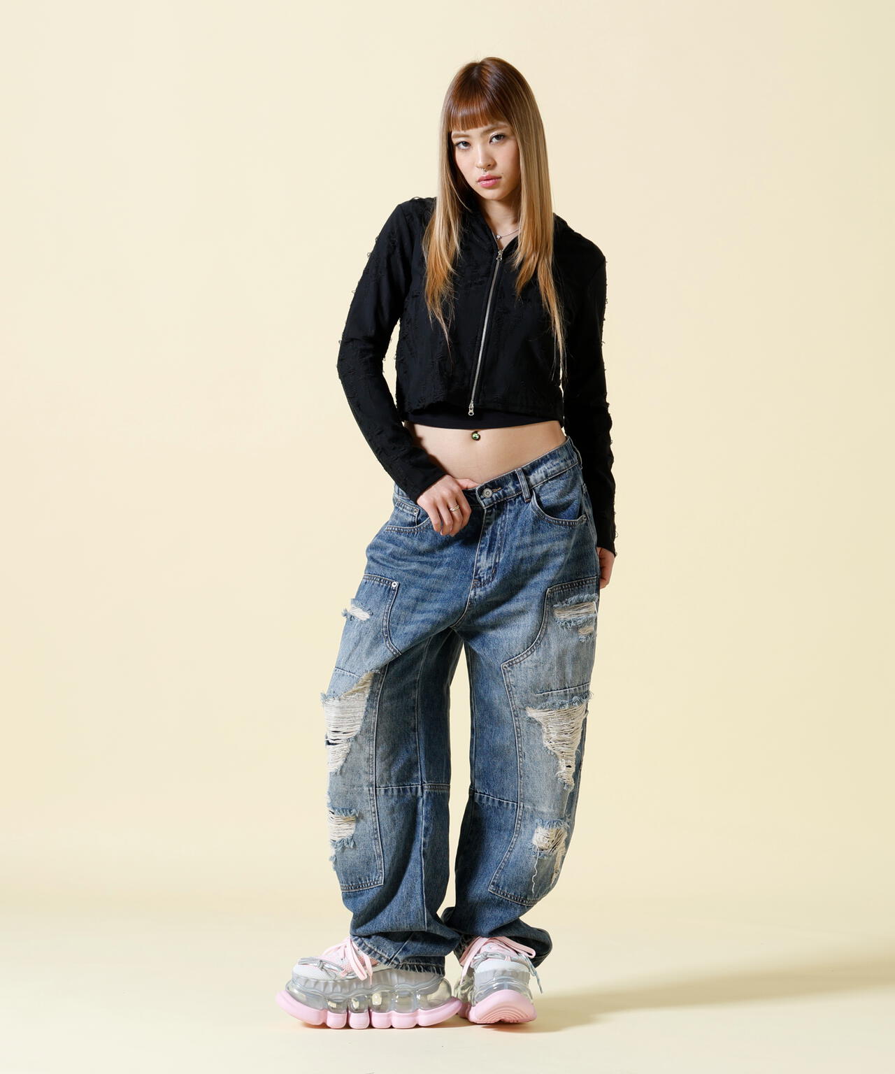 SIS/エスアイエス/Damage Hoodie