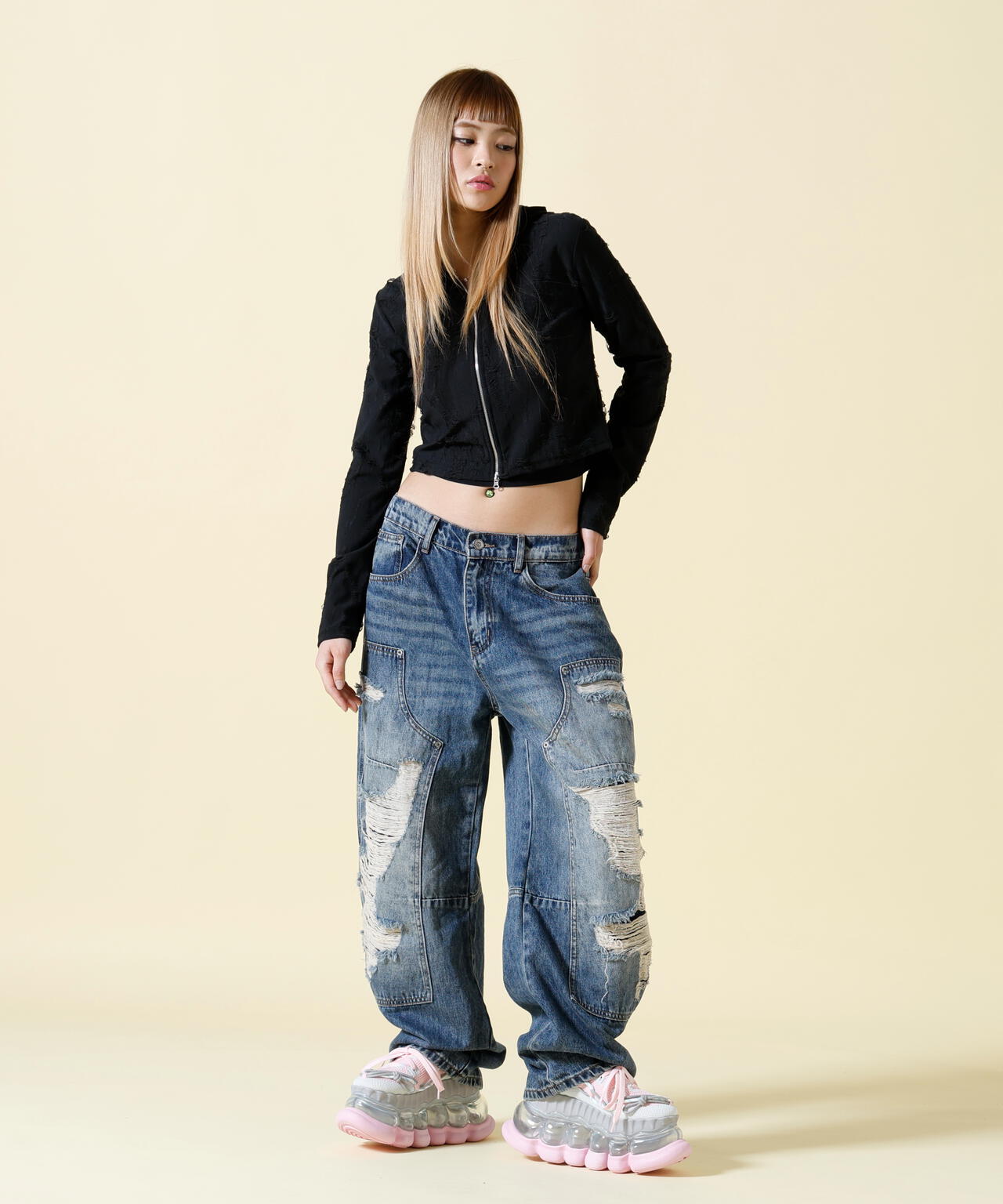 SIS/エスアイエス/Damage Hoodie