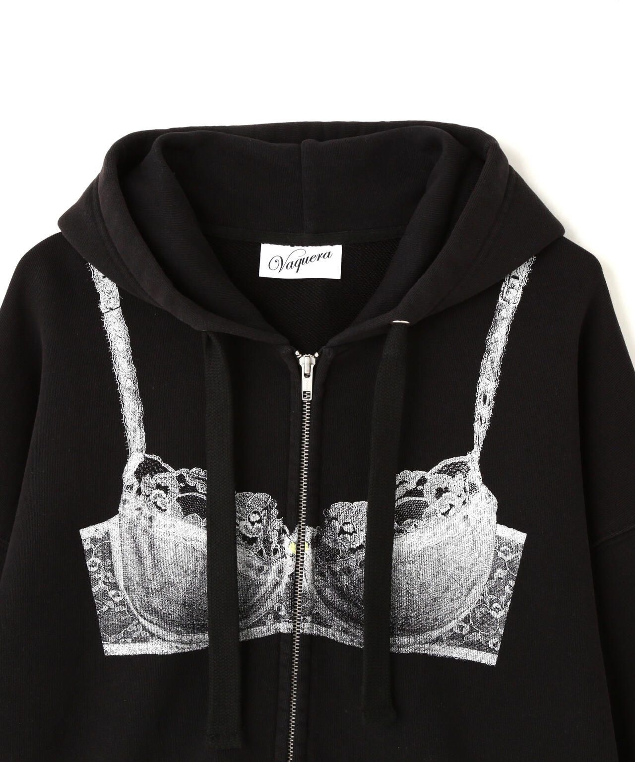 VAQUERA/ヴァケラ/WOMEN TROMPE L`OEIL ZIP HOODIE