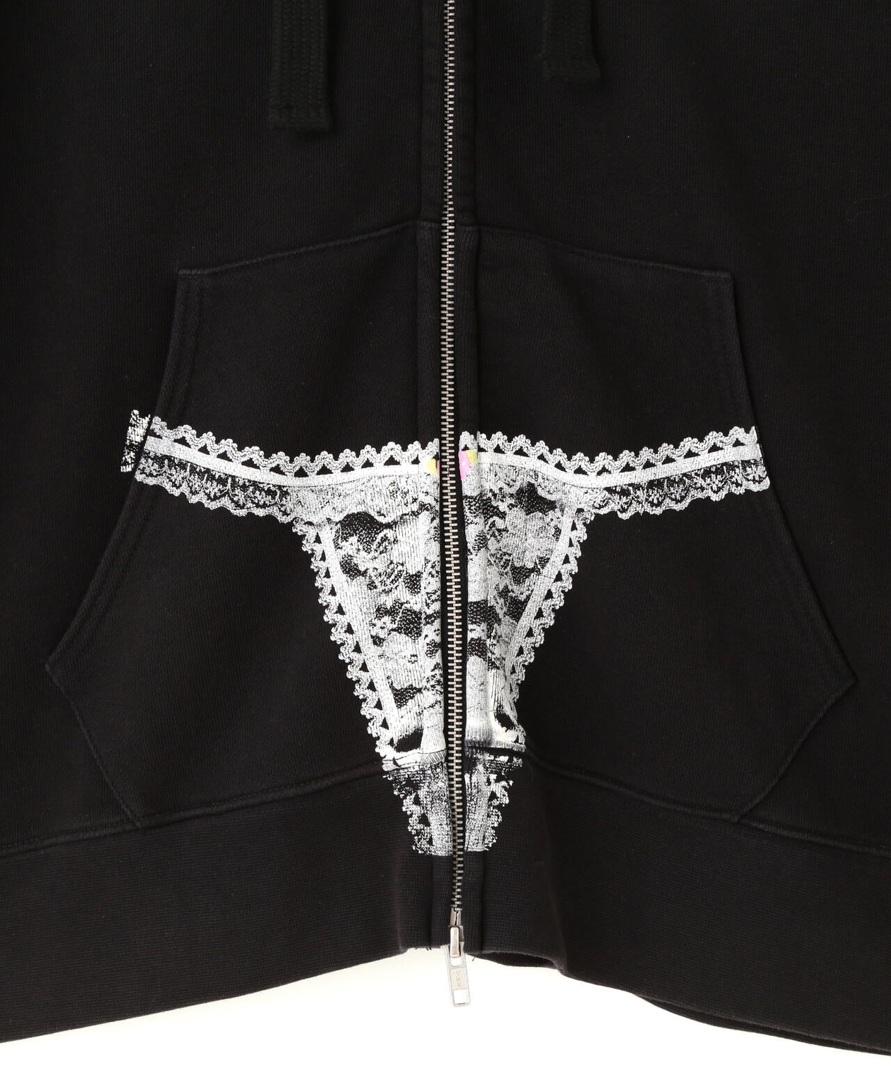 VAQUERA/ヴァケラ/WOMEN TROMPE L`OEIL ZIP HOODIE
