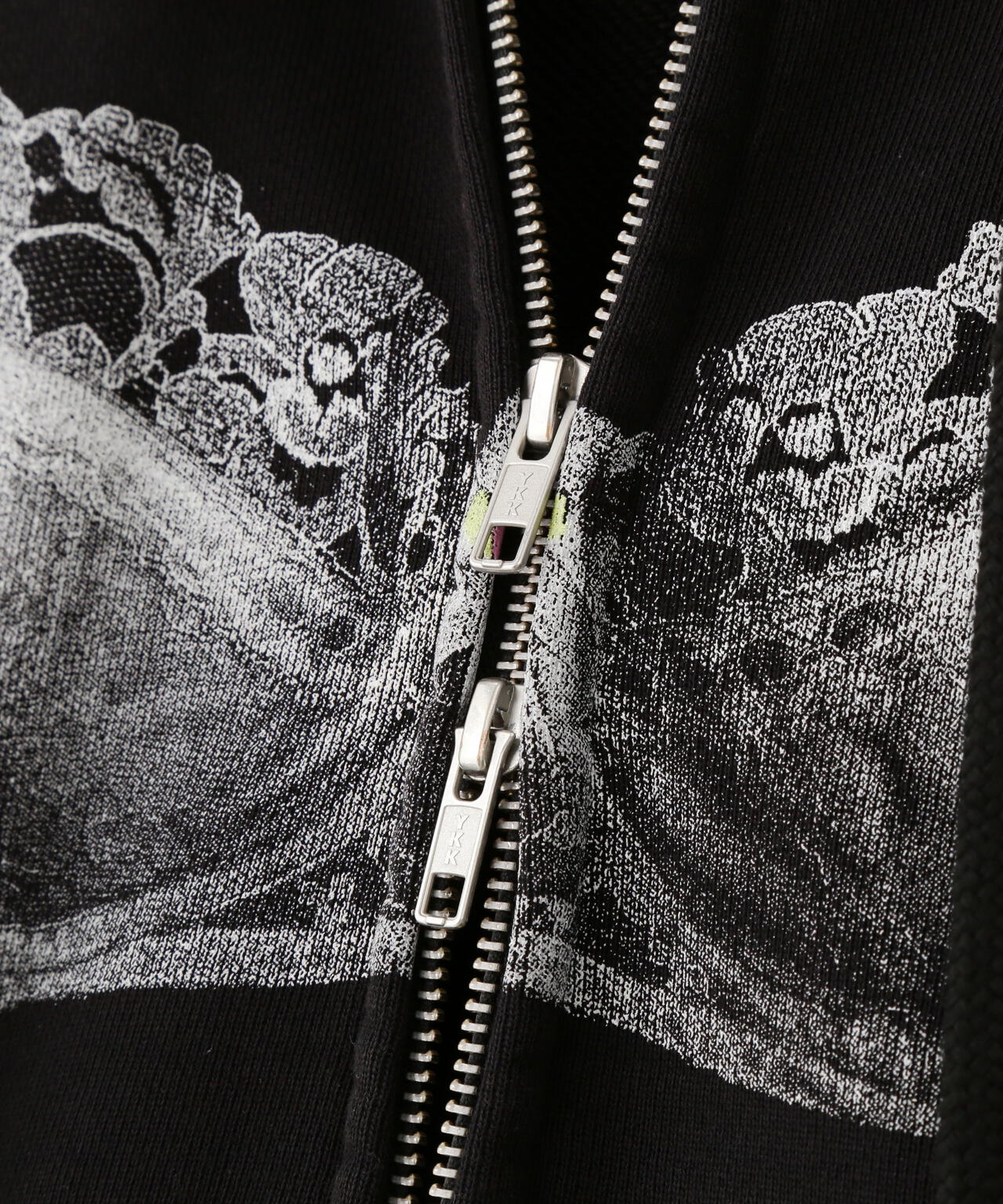 VAQUERA/ヴァケラ/WOMEN TROMPE L`OEIL ZIP HOODIE
