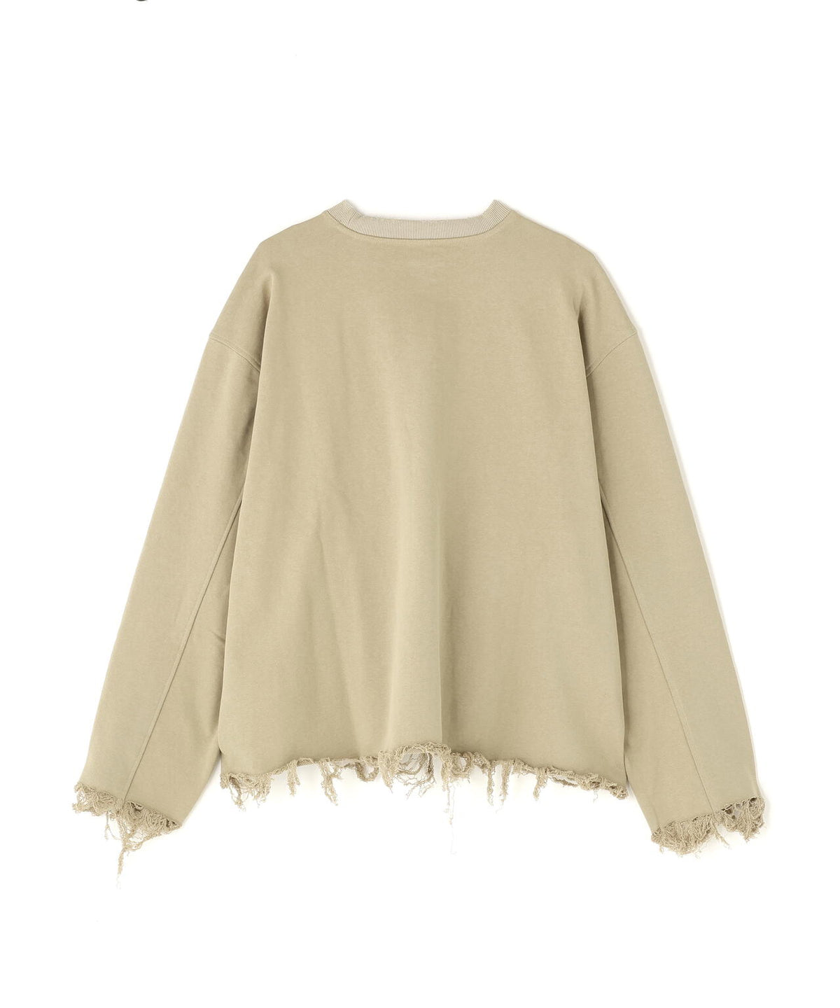 DankeSchon/ダンケシェーン/CUT FRINGE SWEAT CREWNECK BLACK