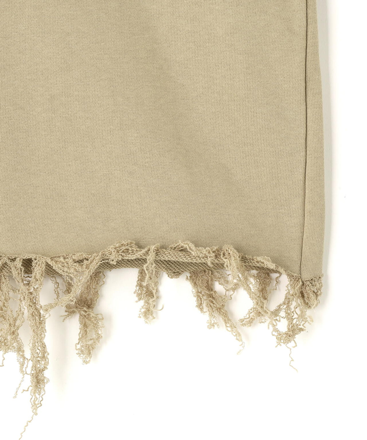 DankeSchon/ダンケシェーン/CUT FRINGE SWEAT CREWNECK BLACK