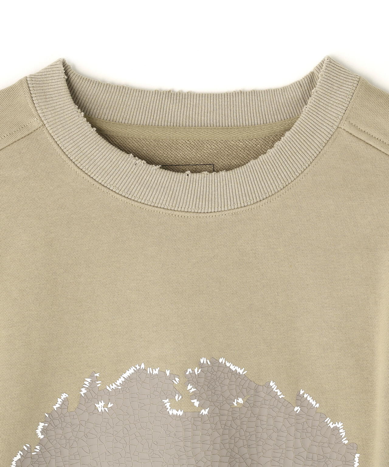 DankeSchon/ダンケシェーン/CUT FRINGE SWEAT CREWNECK EMBLEM