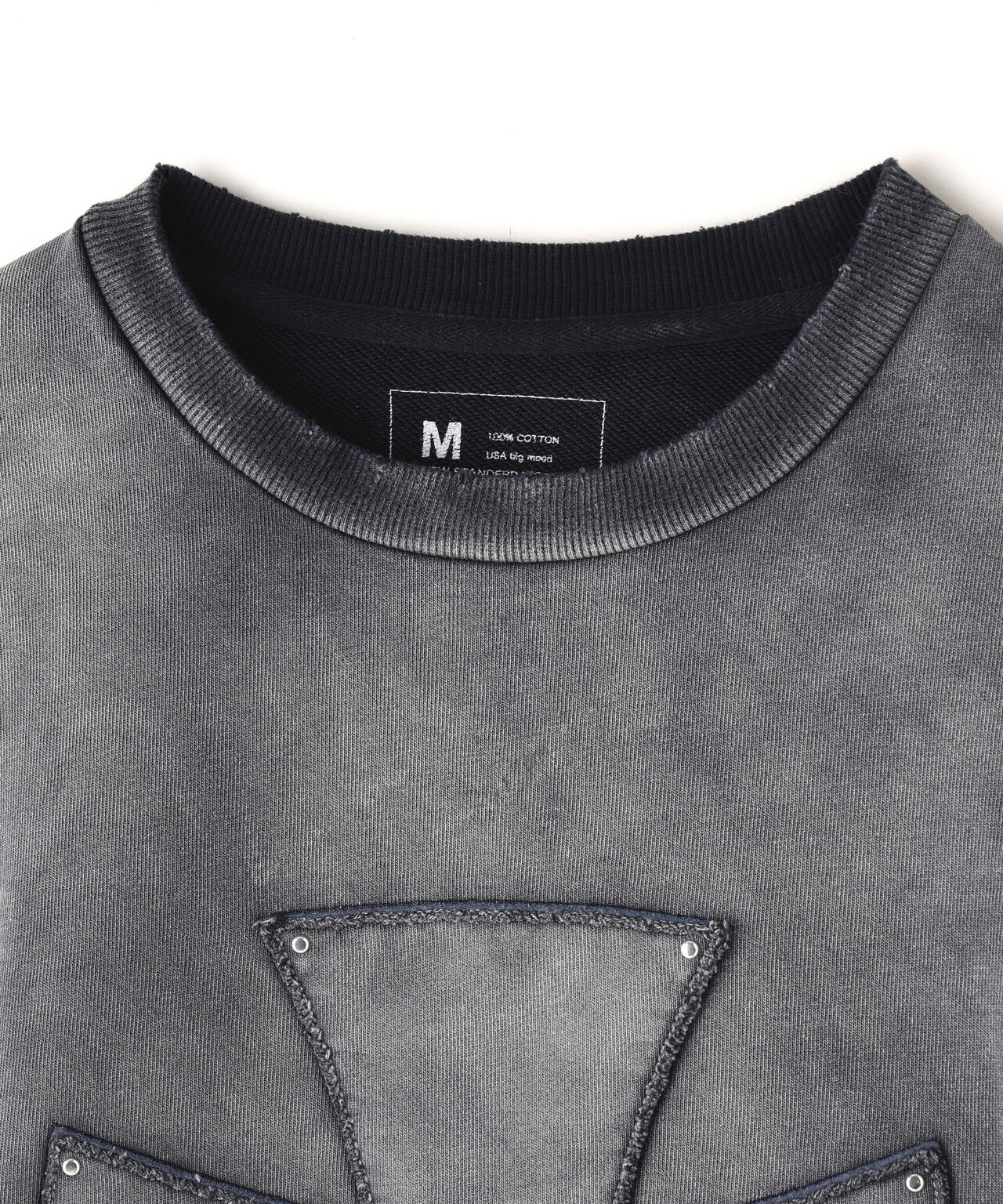 DankeSchon/ダンケシェーン/SPRAY PIGMENT SWEAT CREWNECK IRON