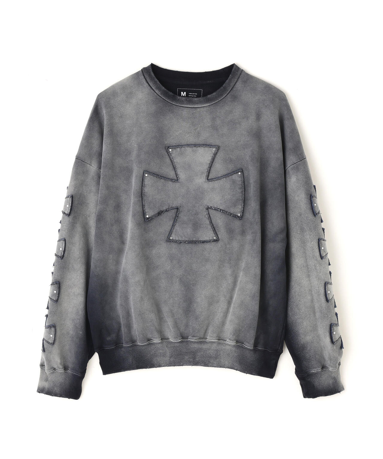 DankeSchon/ダンケシェーン/SPRAY PIGMENT SWEAT CREWNECK IRON