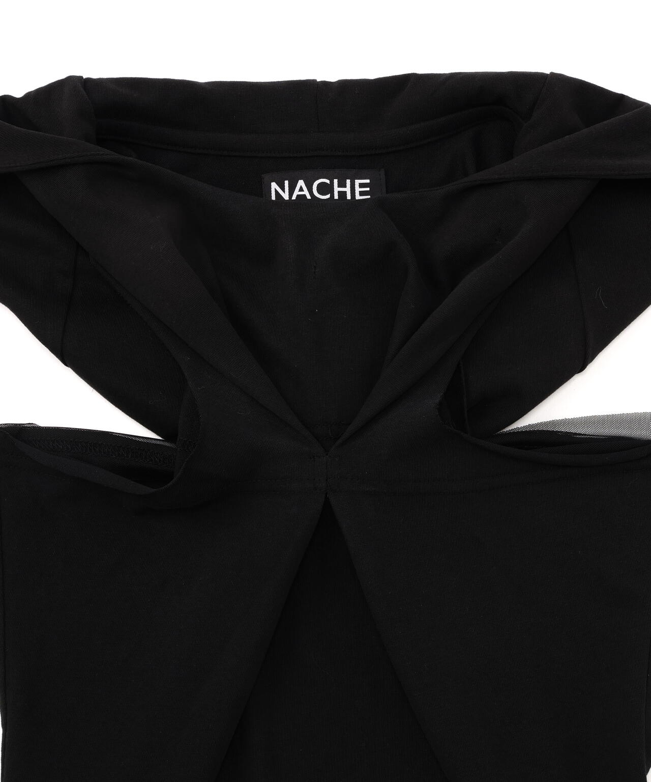 NACHE/ナチェ/PINCHED HOODIE SLEEVELESS