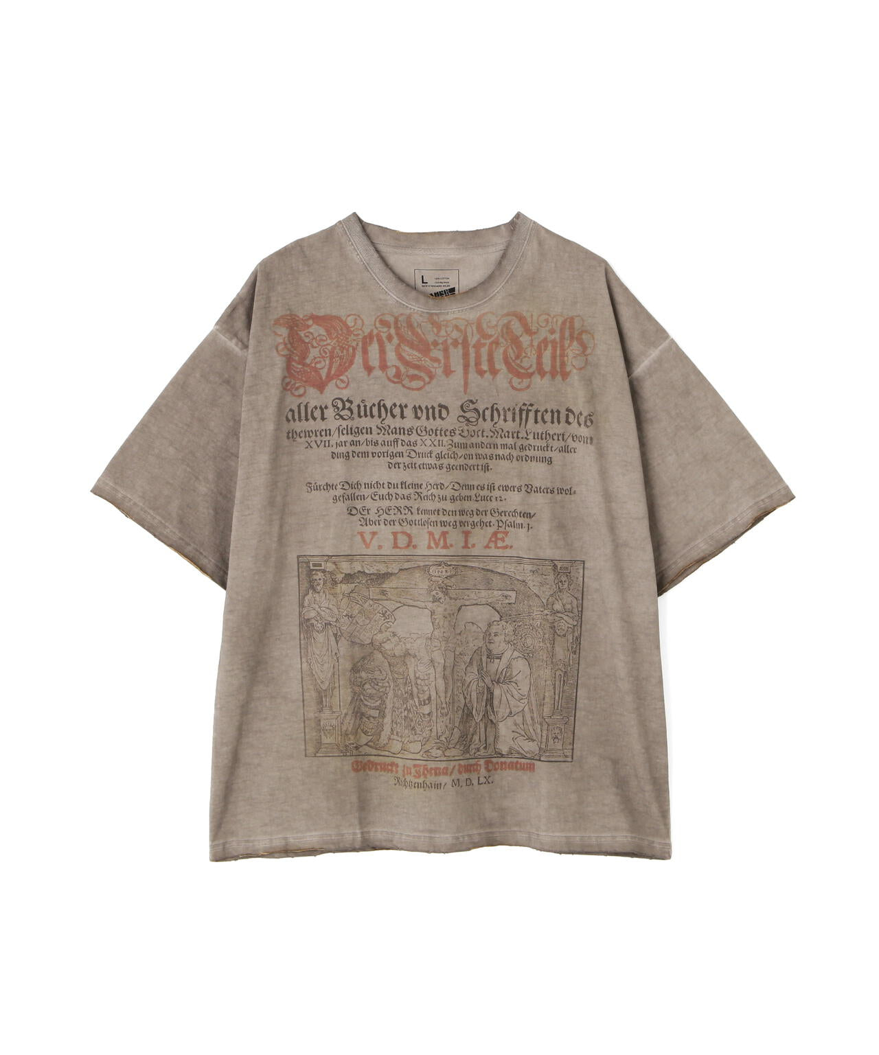 DankeSchon/ダンケシェーン/SPRAY BURN S/S TEE BIBLE