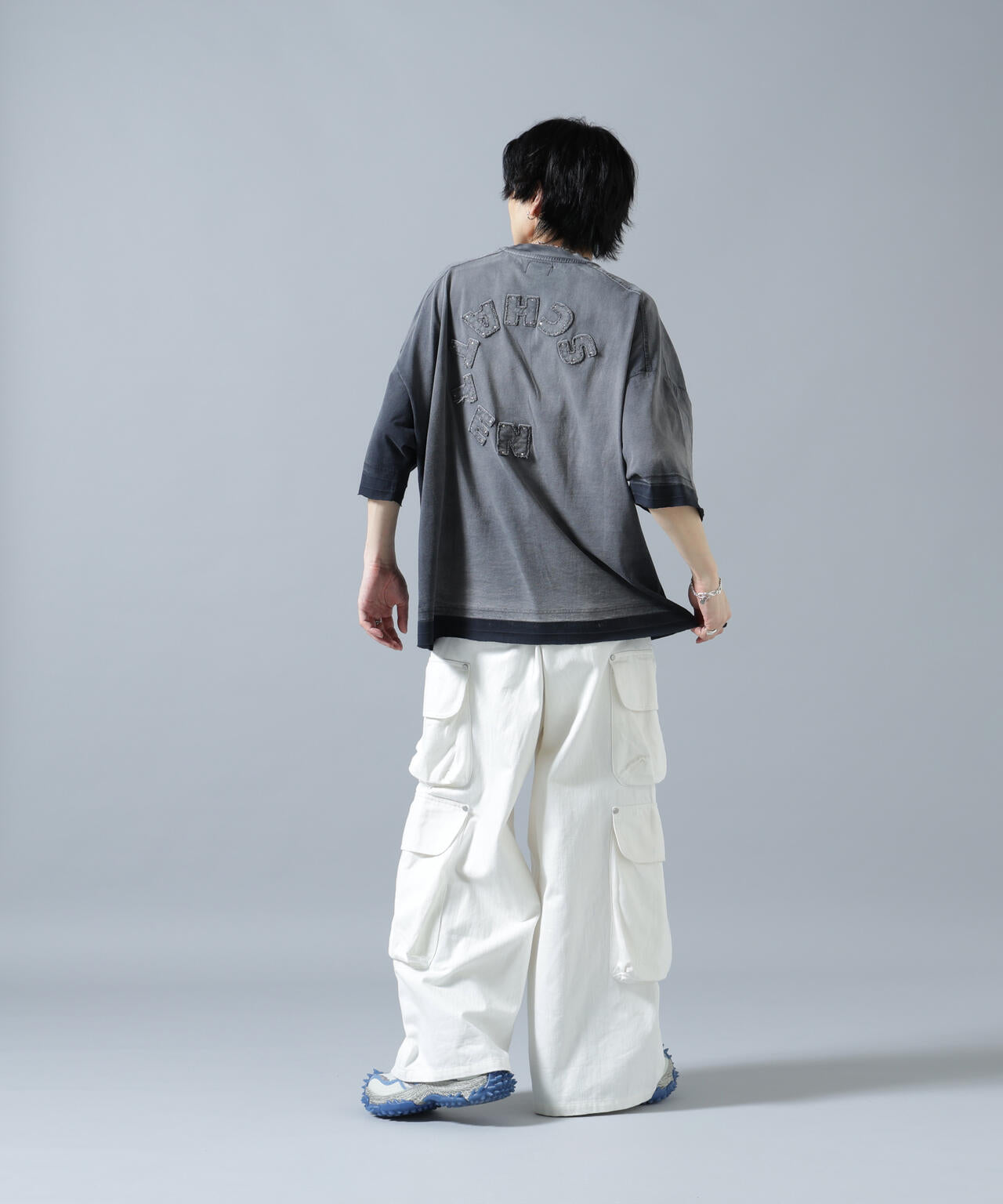 DankeSchon/ダンケシェーン/PIGMENT SPRAY S/S TEE SCHATTEN