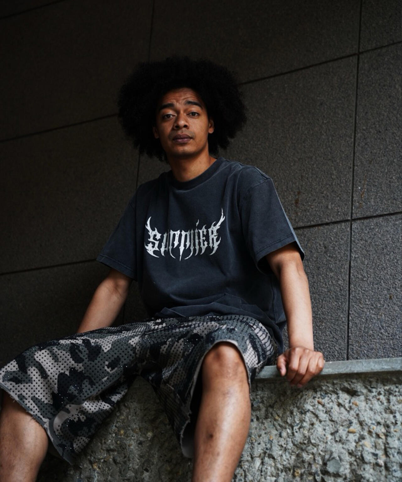 SUPPLIER/サプライヤー/LHP別注 Rhinestone Fire Bones Tee