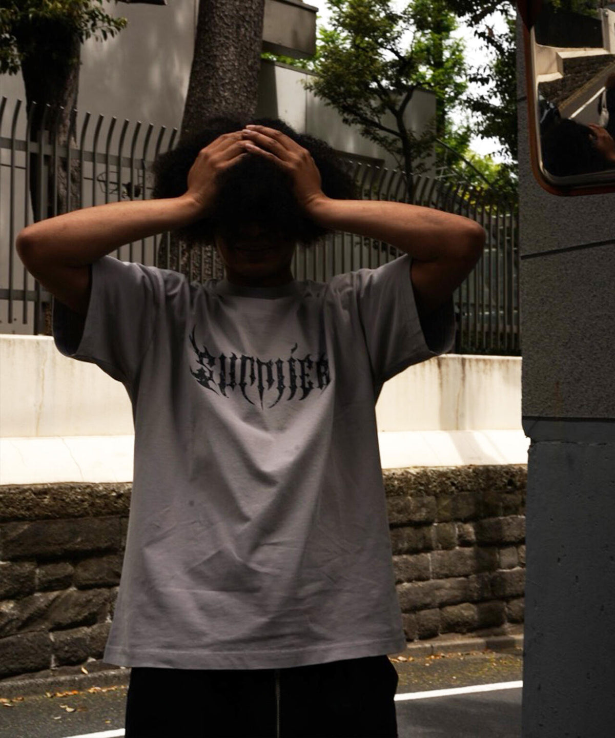 SUPPLIER/サプライヤー/LHP別注 Rhinestone Fire Bones Tee