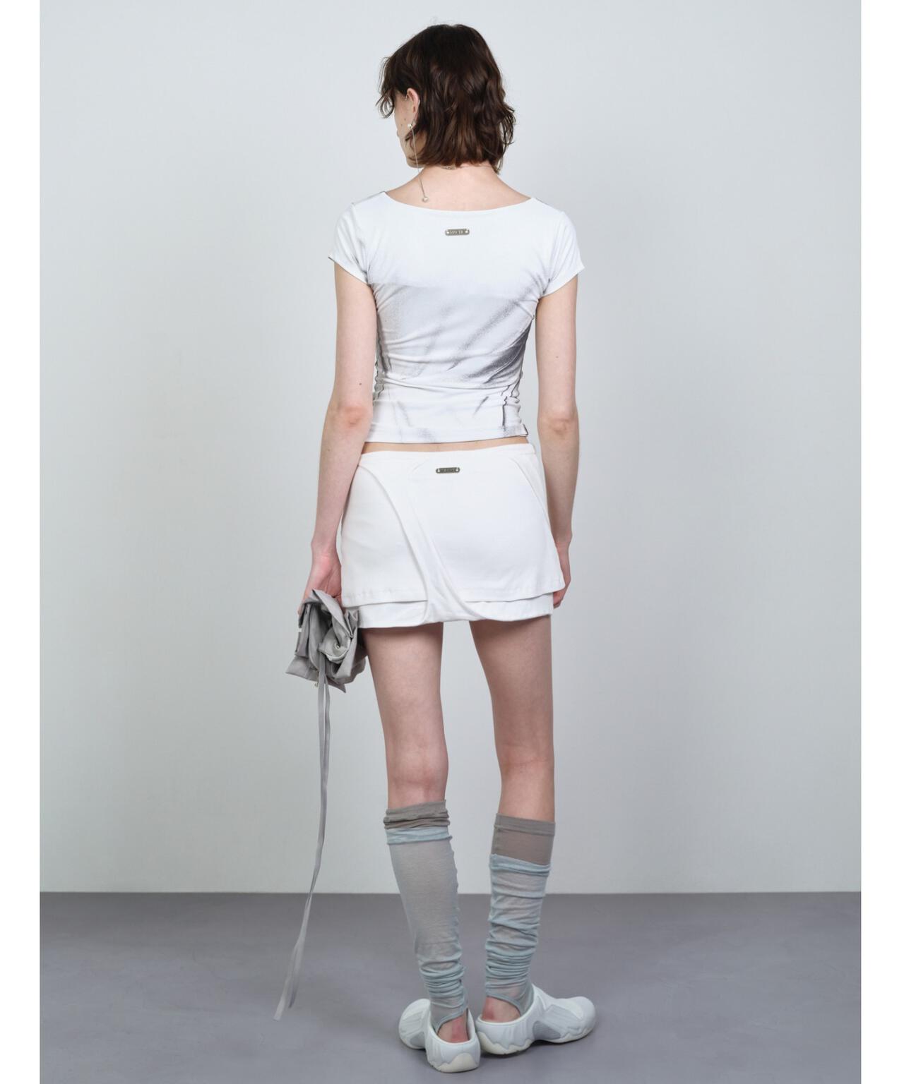 NACHE/ナチェ/PEARL NECKLACE PRINTED T-SHIRT