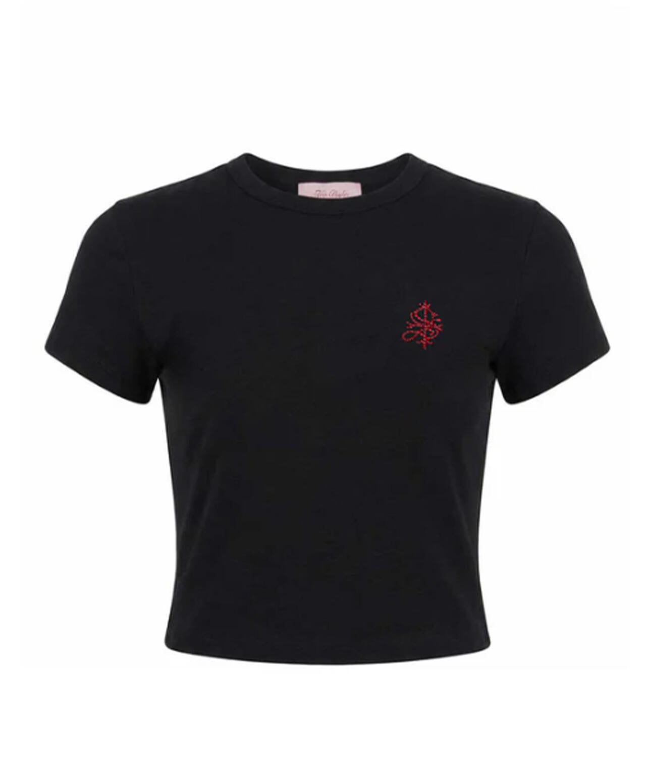 SupBaby by SUPPLIER/サプベビー バイ サプライヤー/Petit Cross Rhinestone Cropped Tee