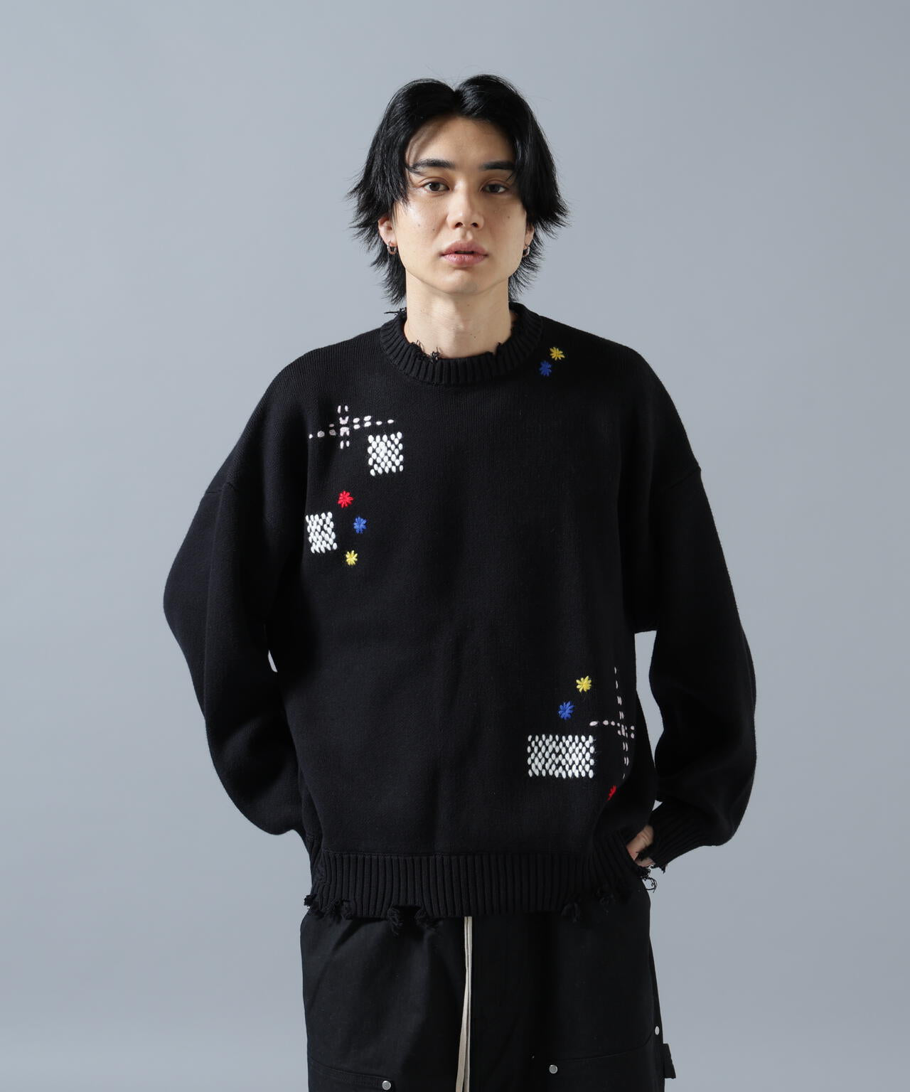 【WEB&DEPOT限定】DankeSchon/ダンケシェーン/HAND STITCH KNIT CREWNECK