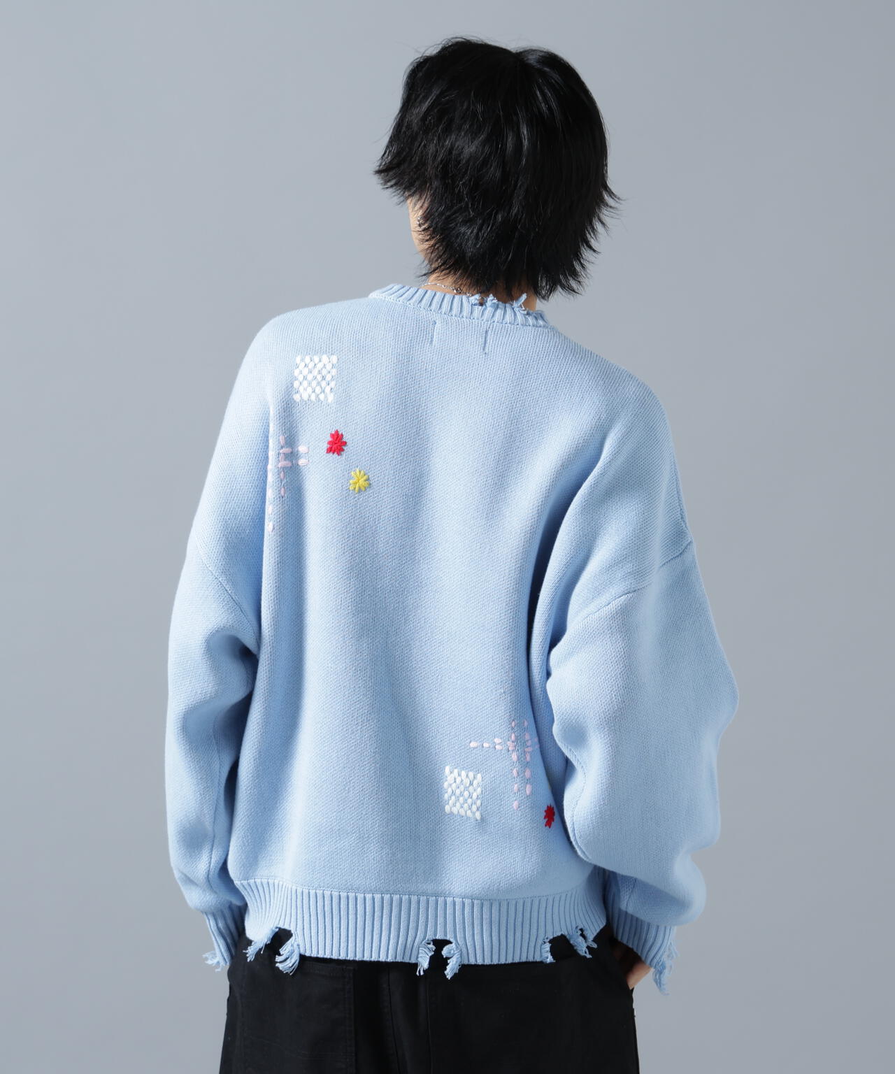 【WEB&DEPOT限定】DankeSchon/ダンケシェーン/HAND STITCH KNIT CREWNECK