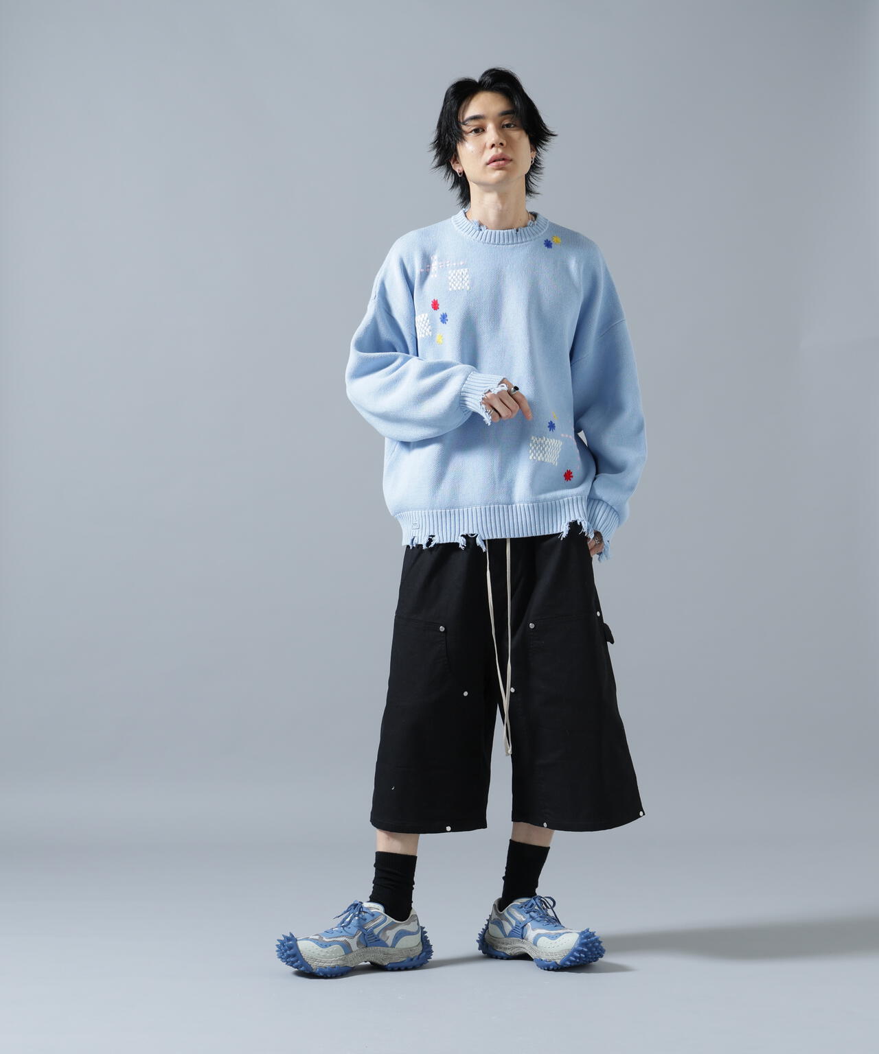 【WEB&DEPOT限定】DankeSchon/ダンケシェーン/HAND STITCH KNIT CREWNECK