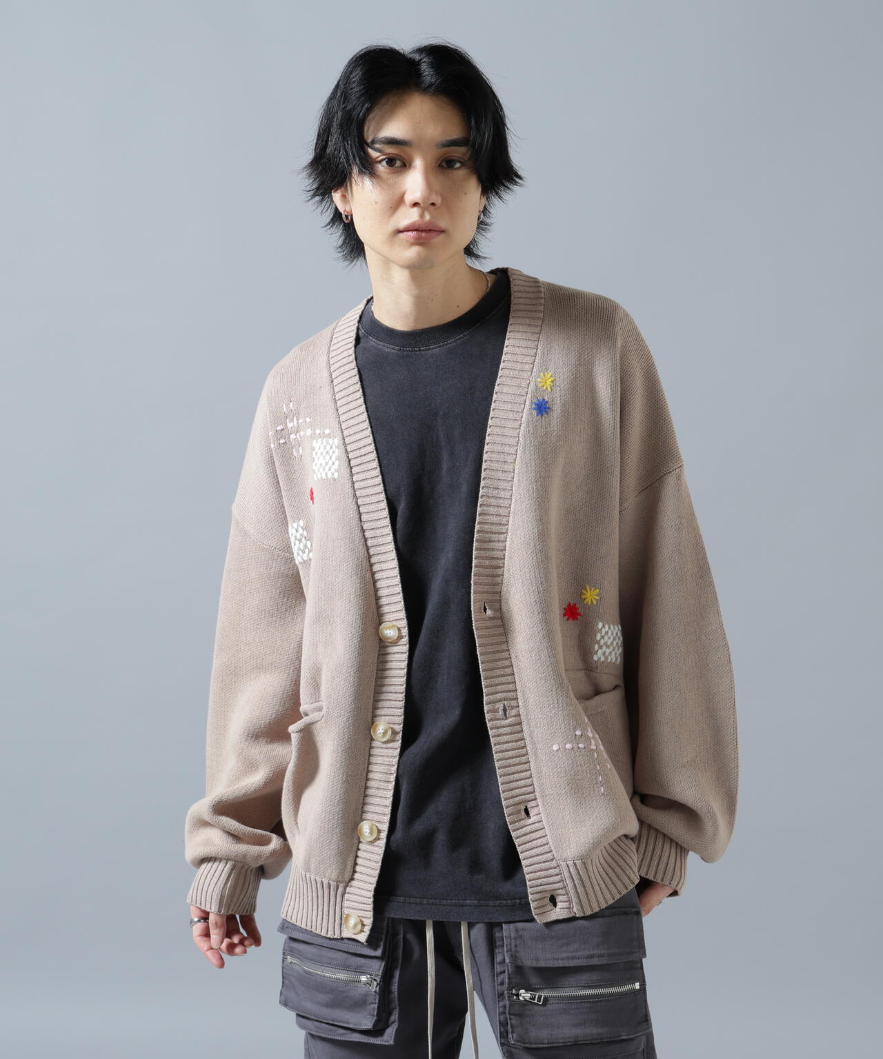 【WEB&DEPOT限定】DankeSchon/ダンケシェーン/HAND STITCH KNIT CARDIGAN