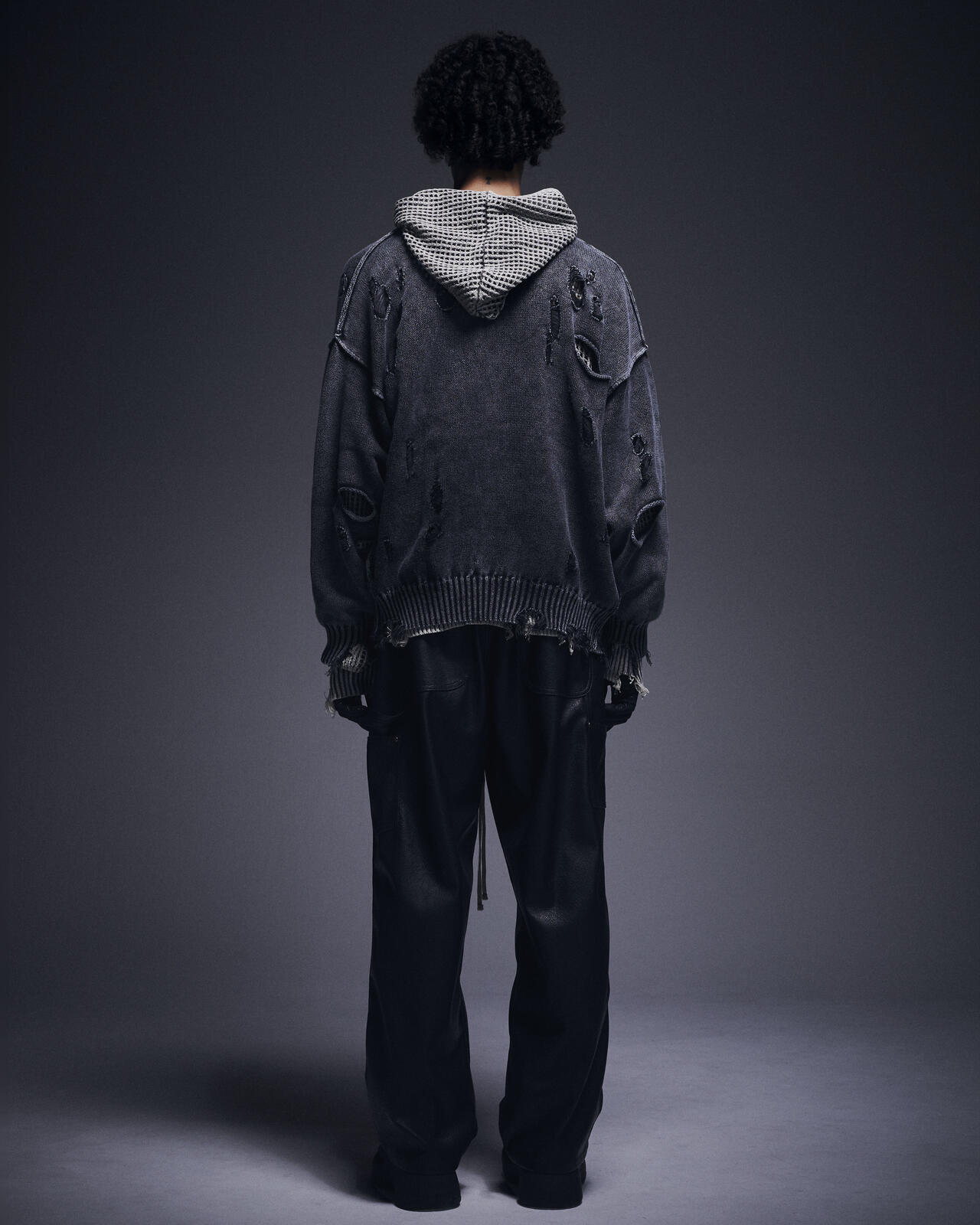 DankeSchon/ダンケシェーン/ACID WASH TENJIKU CARDIGAN