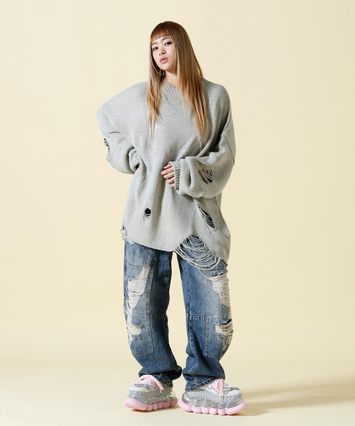 SIS/エスアイエス/Damage Knit