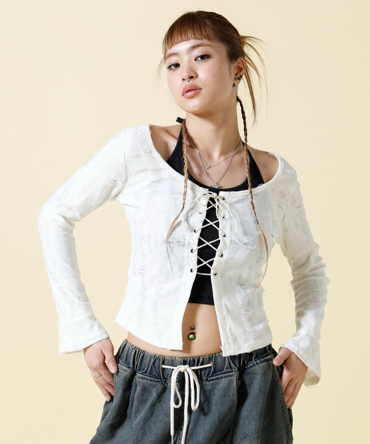 SIS/エスアイエス/Damage Cardigan