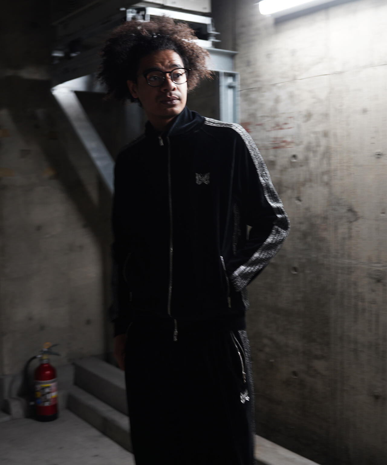 NEEDLES/ニードルズ/【LHP EXCLUSIVE】TRACK JACKET - C/PE VELOUR(BLACK)