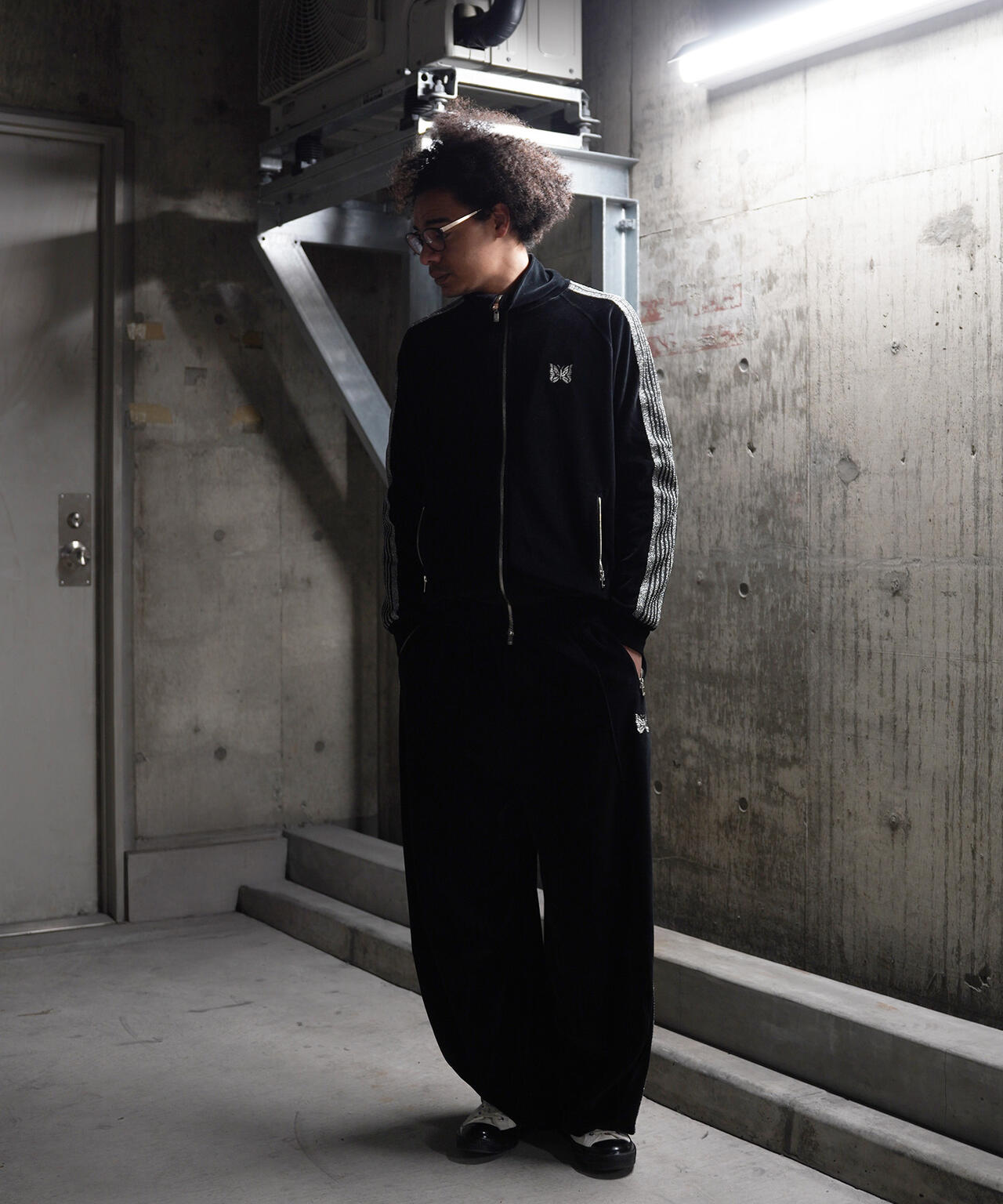 NEEDLES/ニードルズ/【LHP EXCLUSIVE】TRACK JACKET - C/PE VELOUR(BLACK)