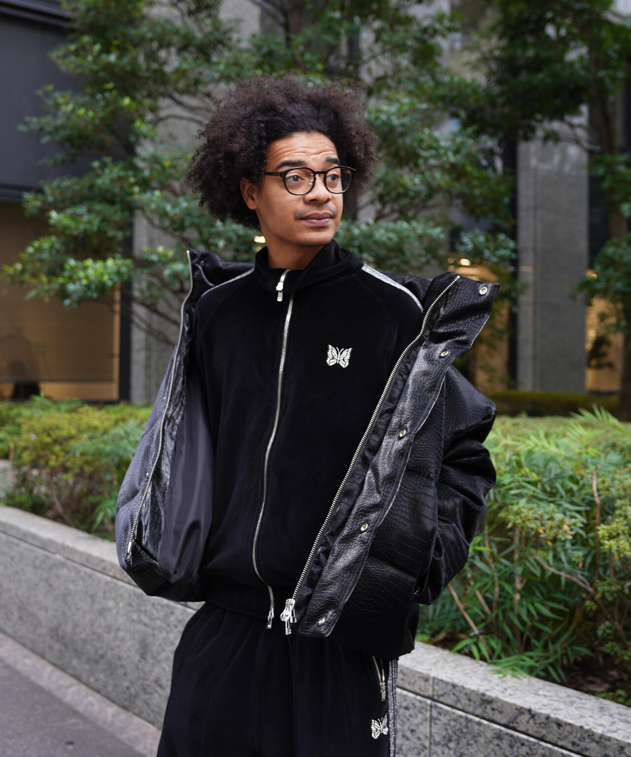 NEEDLES/ニードルズ/【LHP EXCLUSIVE】TRACK JACKET - C/PE VELOUR(BLACK)